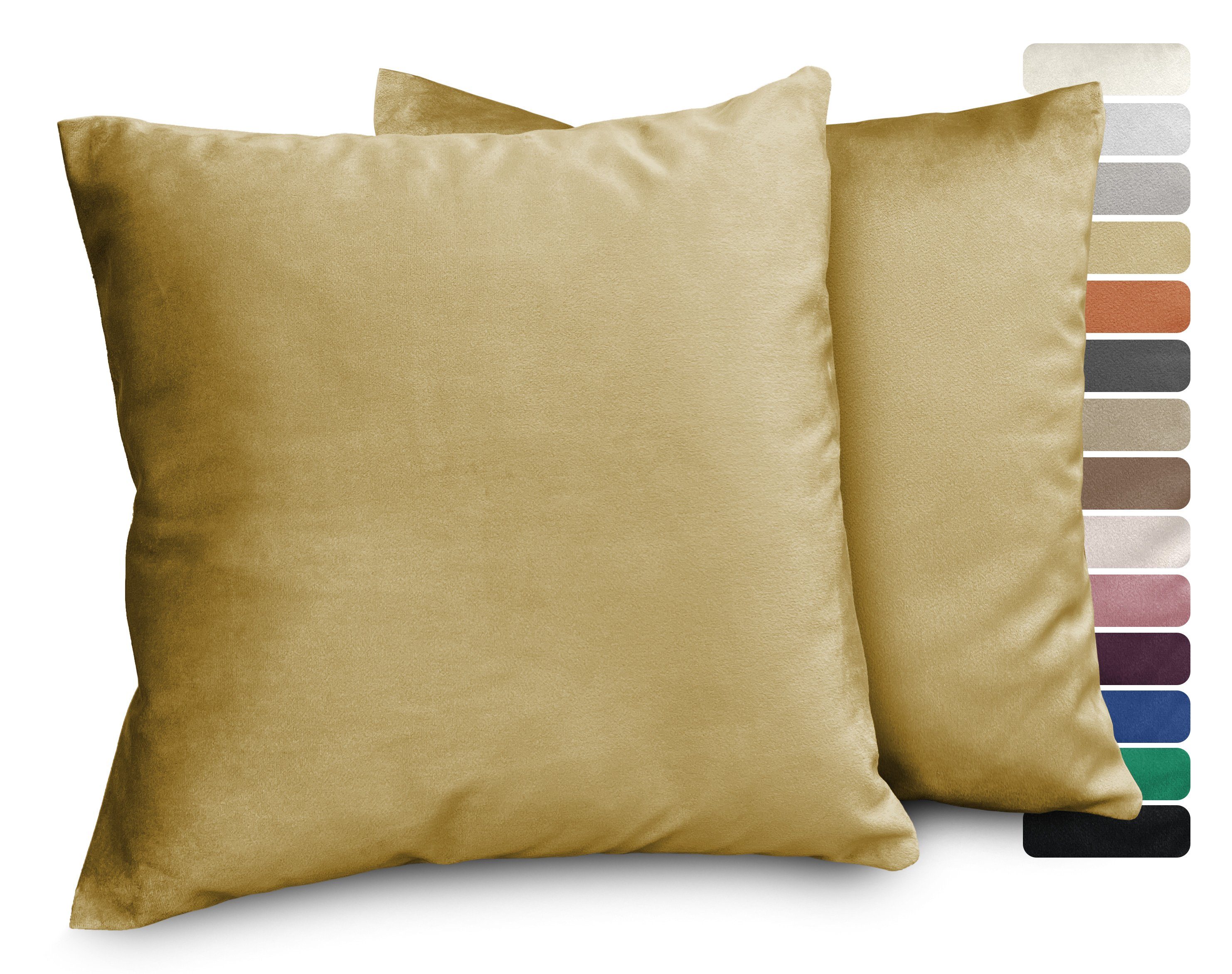 Beautex Kissenhüllen Samt Kissenhüllen 2er Set, günstig online kaufen