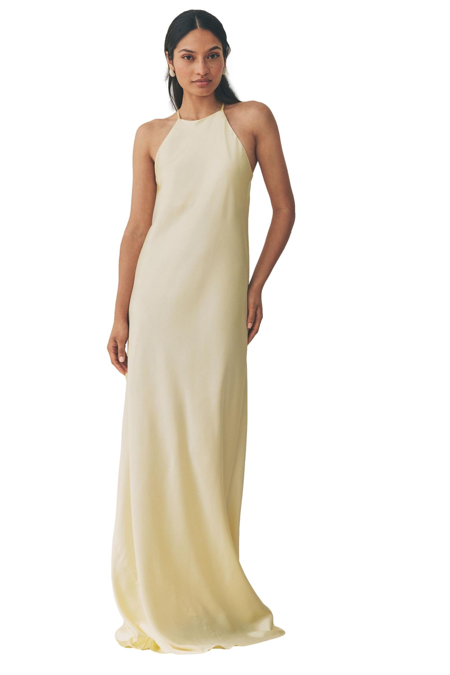 Next Satinkleid Hoch geschlossenes Maxikleid aus Satin (1-tlg) günstig online kaufen