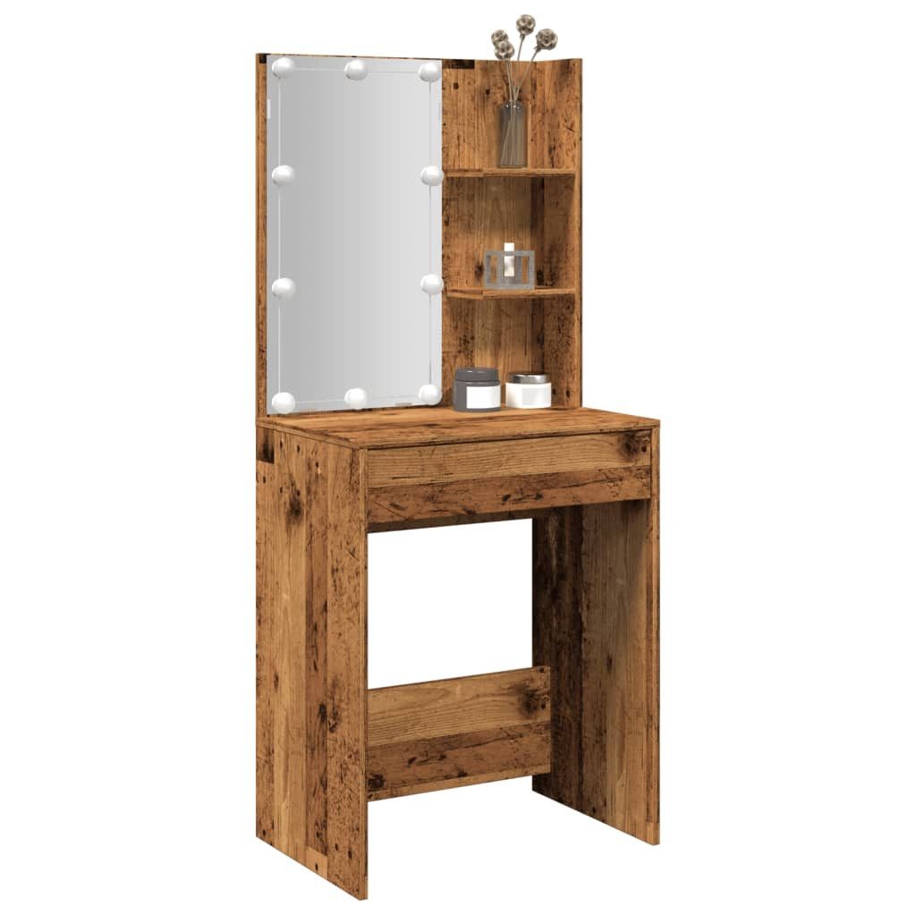 vidaXL Schminktisch 60 x 40 x 140 cm Schminktisch Frisiertisch Kosmetiktisch Beauty mit LE