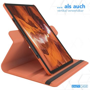 EAZY CASE Tablet-Hülle Rotation Case für Samsung Galaxy Tab S7 / Tab S8 11 Zoll, Tabletschutz robust magnetisch verstellbar Klappetui mit Deckel Orange