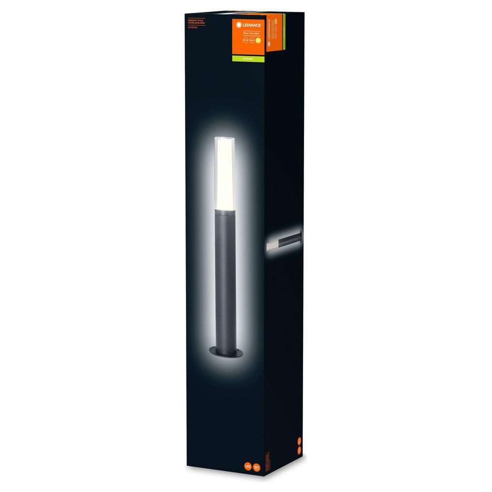 Ledvance Außen-Stehlampe LED Wegeleuchte Endura in Dunkelgrau und Weiß 7W 470lm IP44, LED