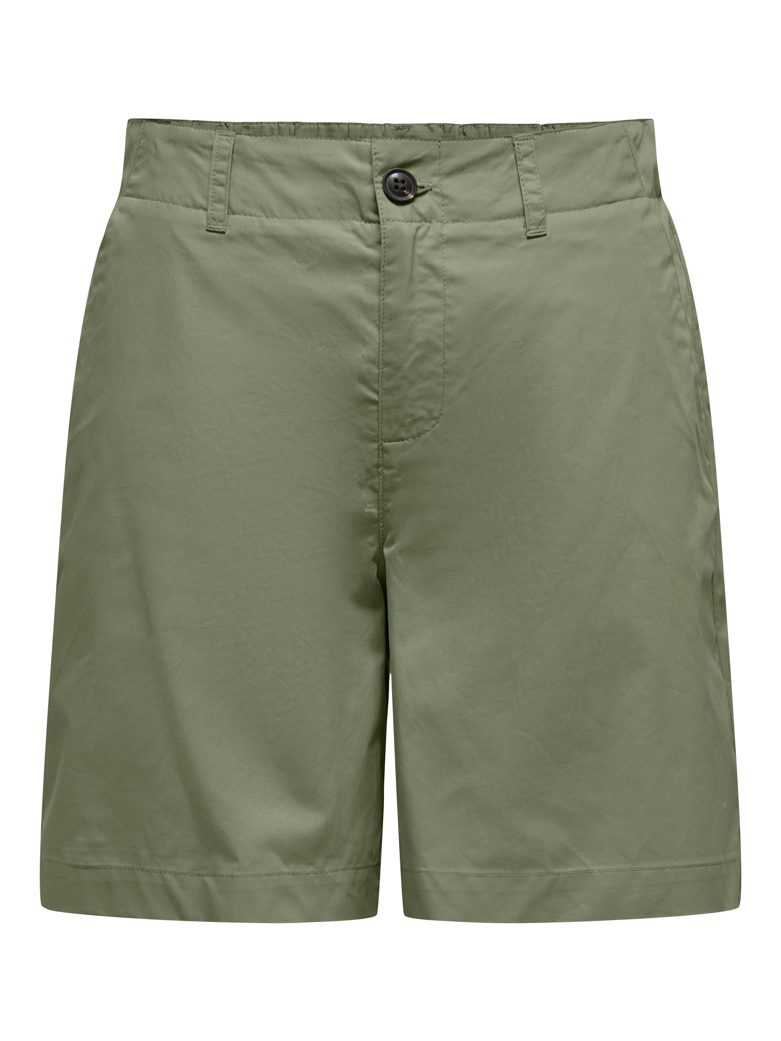 ONLY Shorts ONLZORA MW BERMUDA SHORTS PNT Baumwolle, locker geschnitten