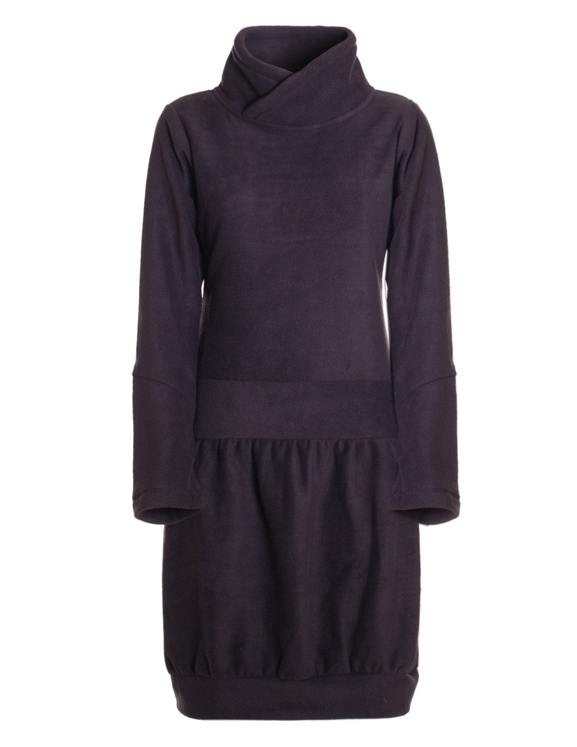 Vishes Ballonkleid Warmes Fleece Winterkleid Ballonkleid mit Stehkragen und günstig online kaufen