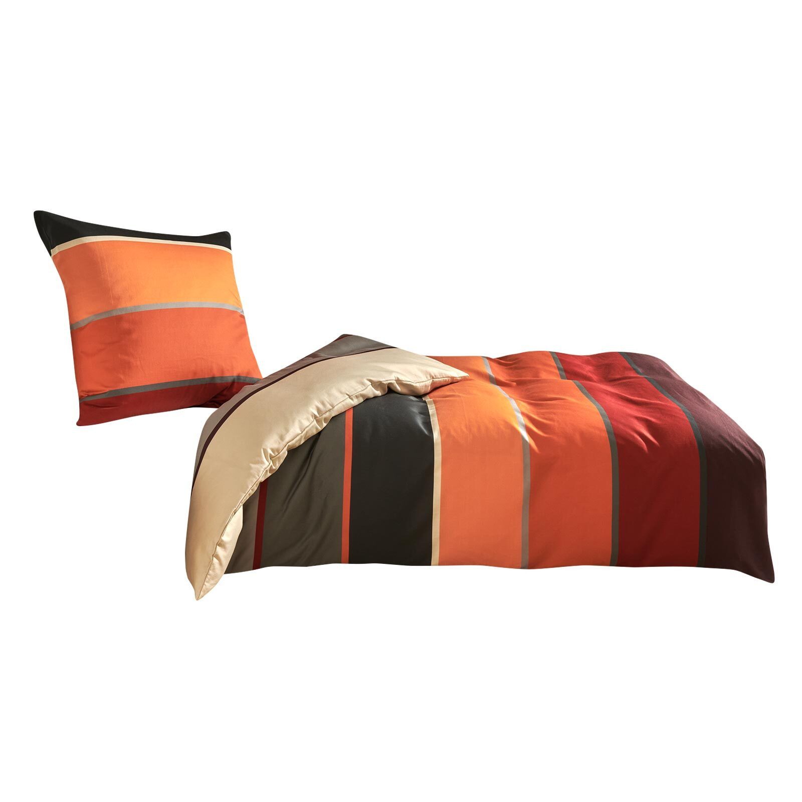 TRAUMSCHLAF Bettwäsche Orlando, Mako Satin, 1 teilig, hochwertige Satin Bettwäsche