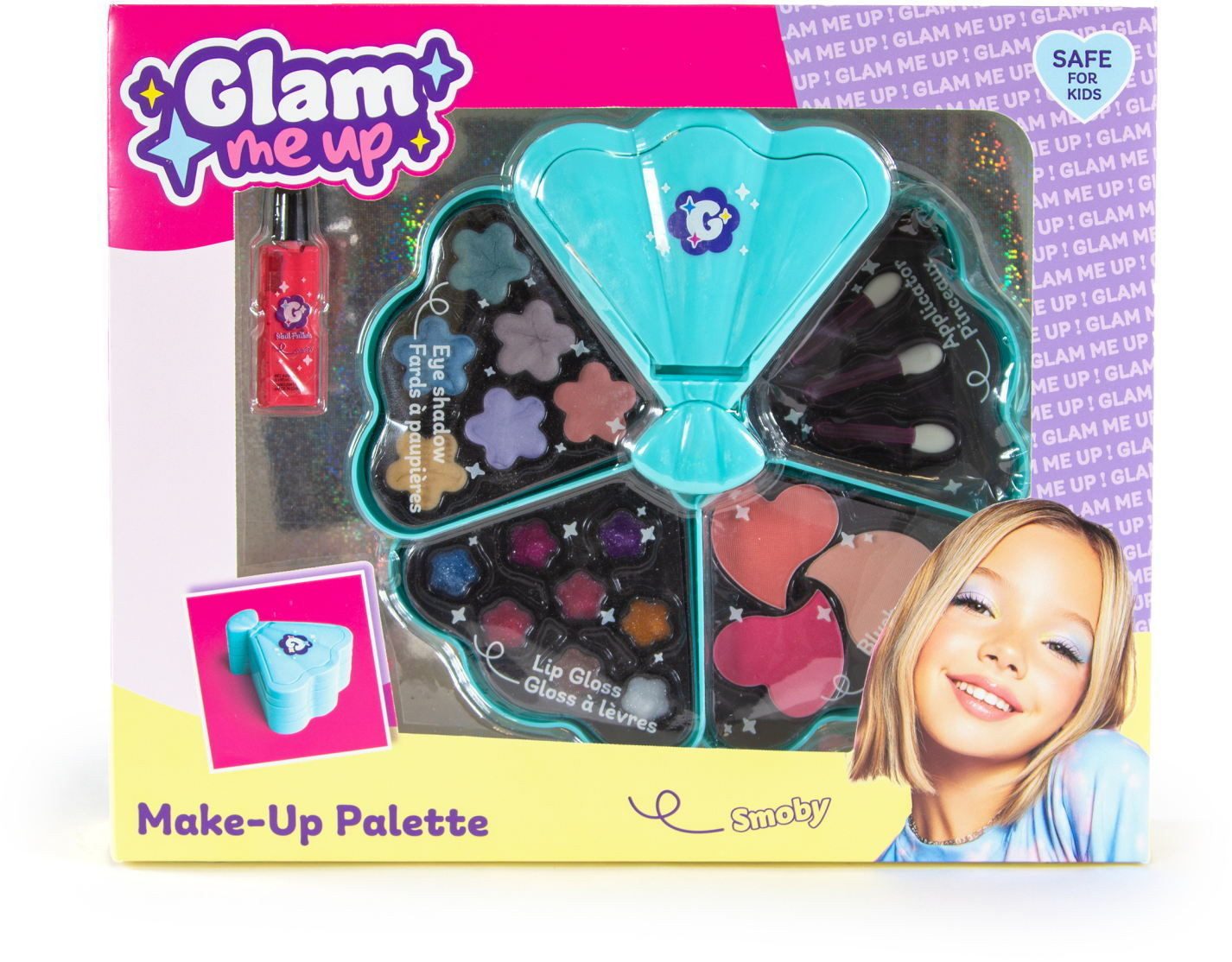 Smoby Kosmetikkoffer Spielzeug Rollenspiel Glam Kinderkosmetik Make-Up-Palett 7600320417 – Bild 2 von 5