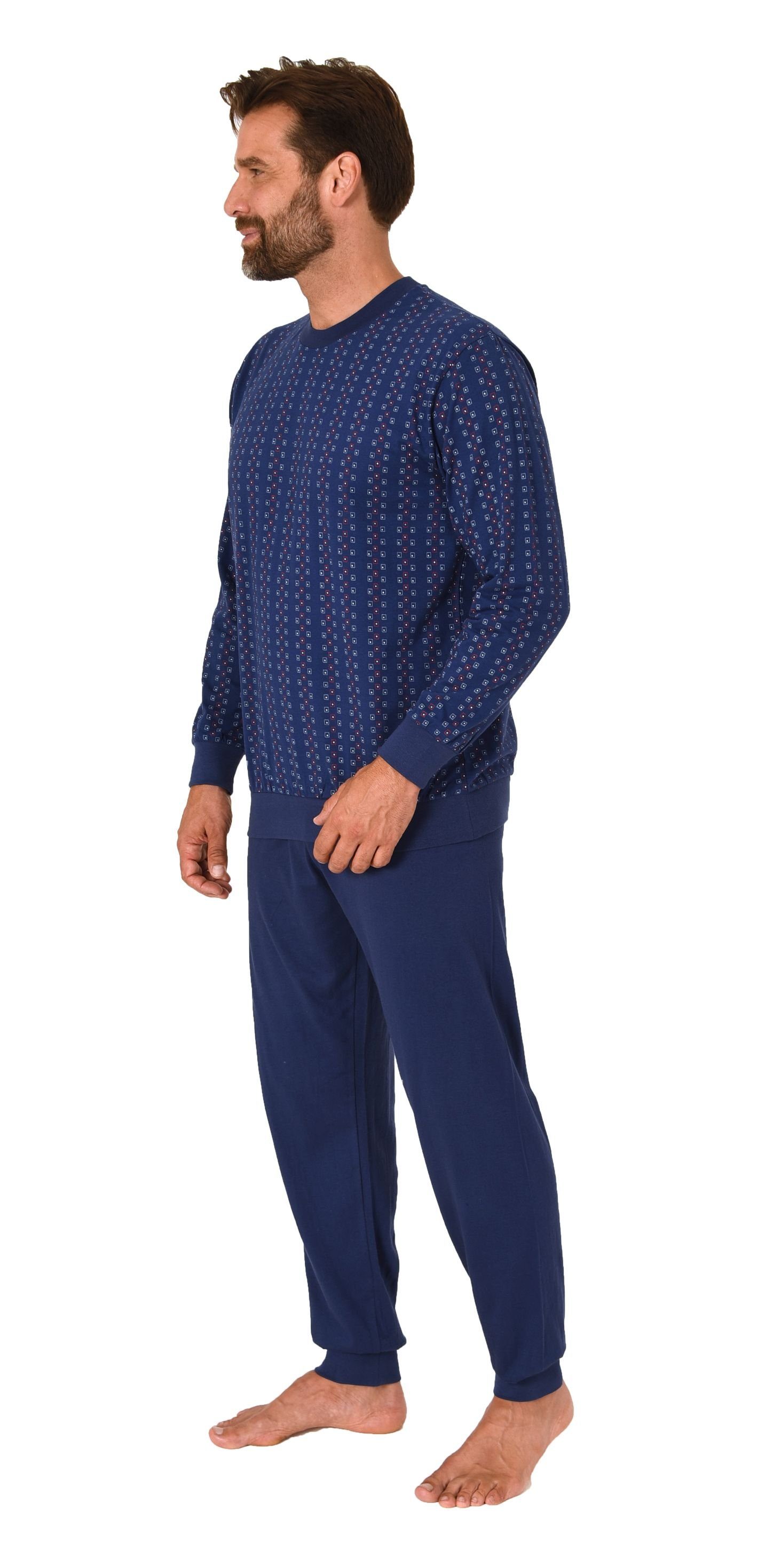 Normann Pyjama Herren Schlafanzug lang mit günstig online kaufen