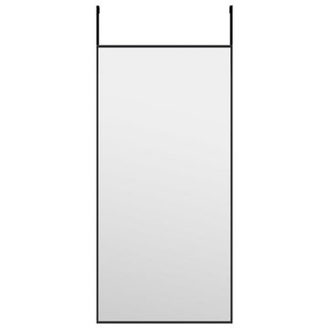 furnicato Wandspiegel Türspiegel Schwarz 30x60 cm Glas und Aluminium