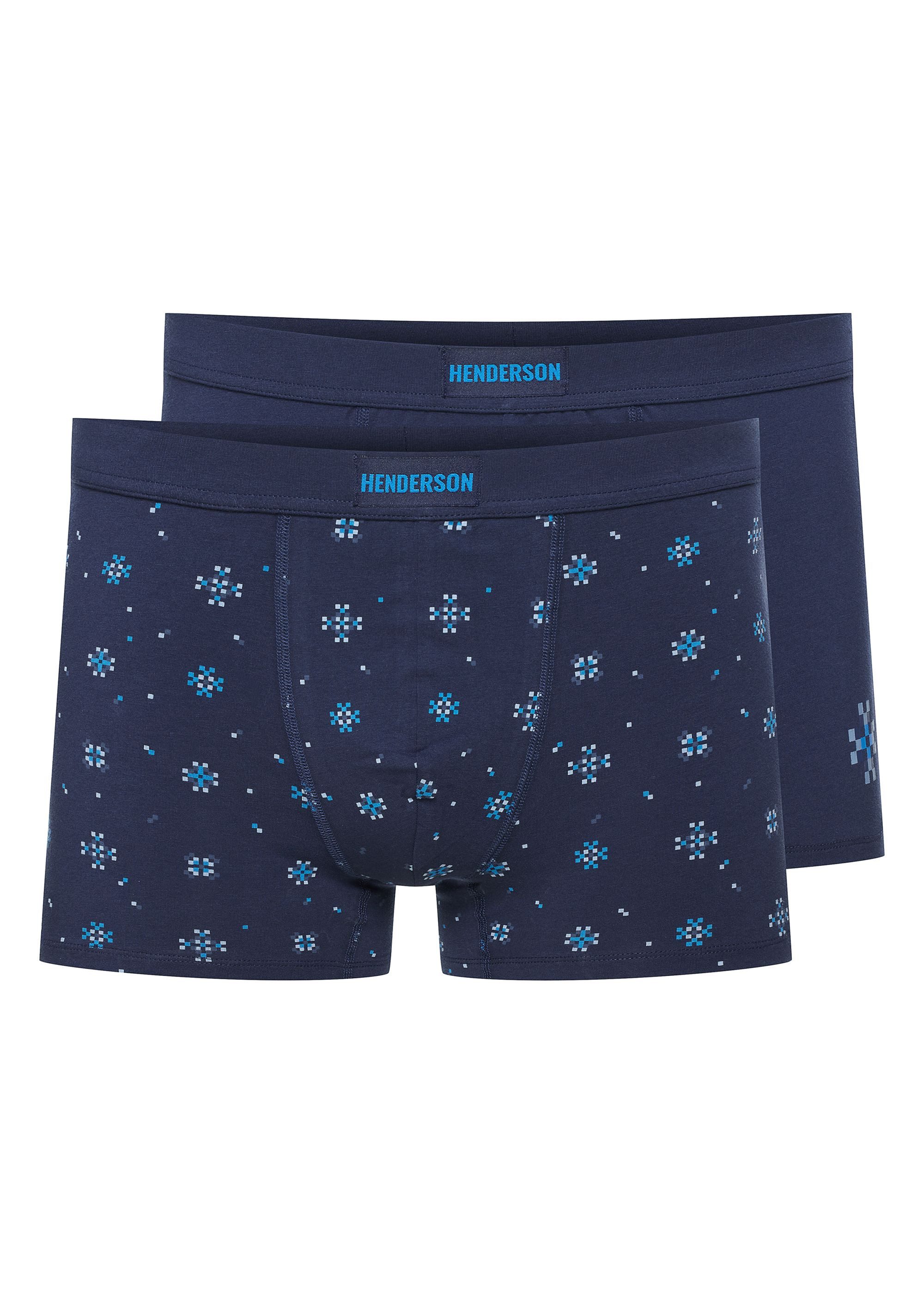Henderson Boxershorts Boxershorts Doppelpack Baumwollmix im Mix elastischer Bund FARO (2-St)