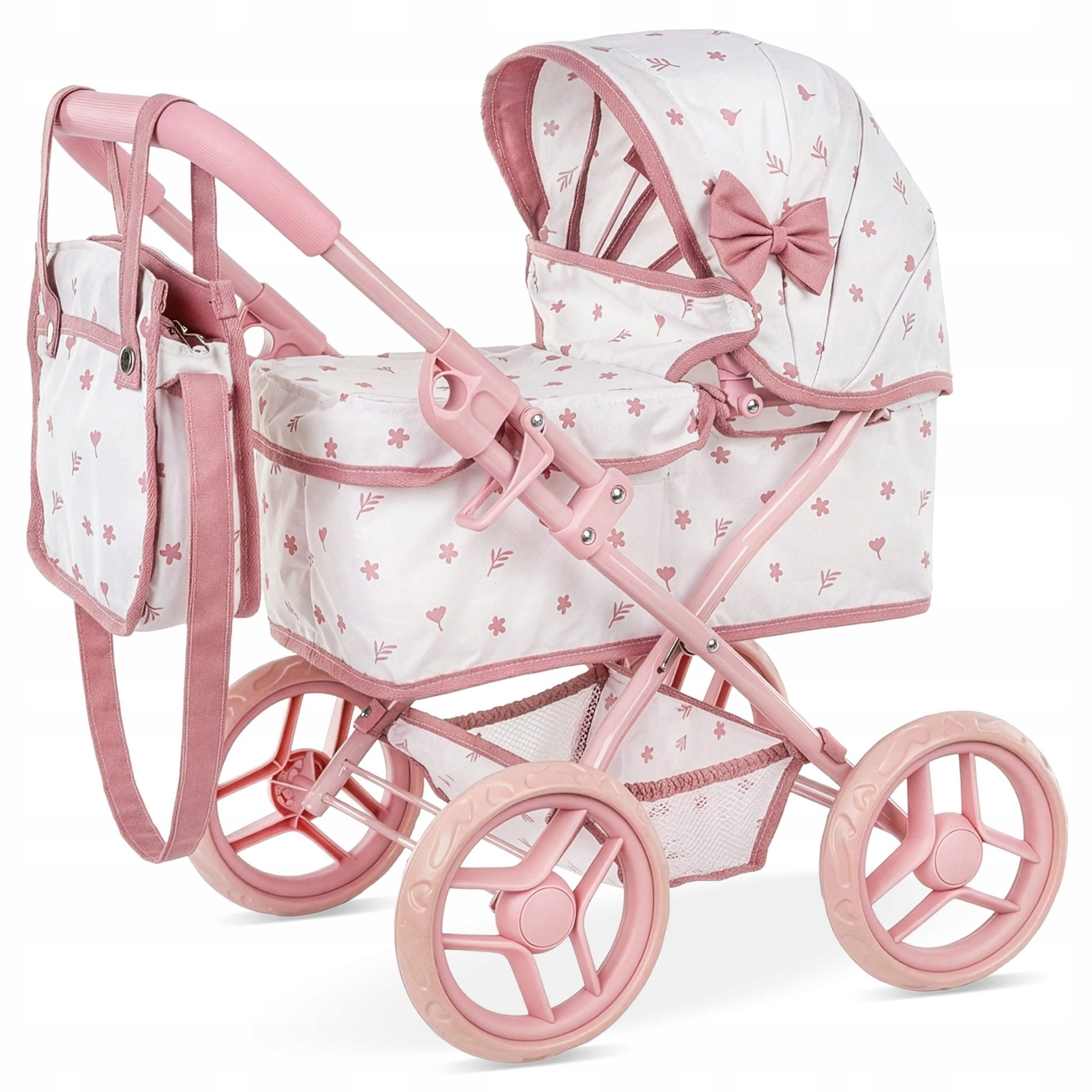 kinderplay Puppenwagen Puppenwagen mit Tasche – faltbar und leicht – ideal für Kinder