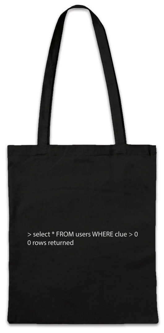 Beuteltasche SQL Loser Frustrations Stofftasche Informatiker Computer PC IT Lead