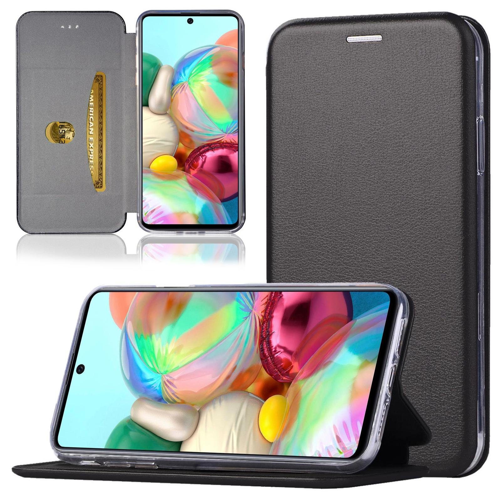 Numerva Handyhülle Handy Tasche Book Case für Samsung Galaxy A71, Klapphülle Flip Cover Hardcover Schutz Hülle Etui
