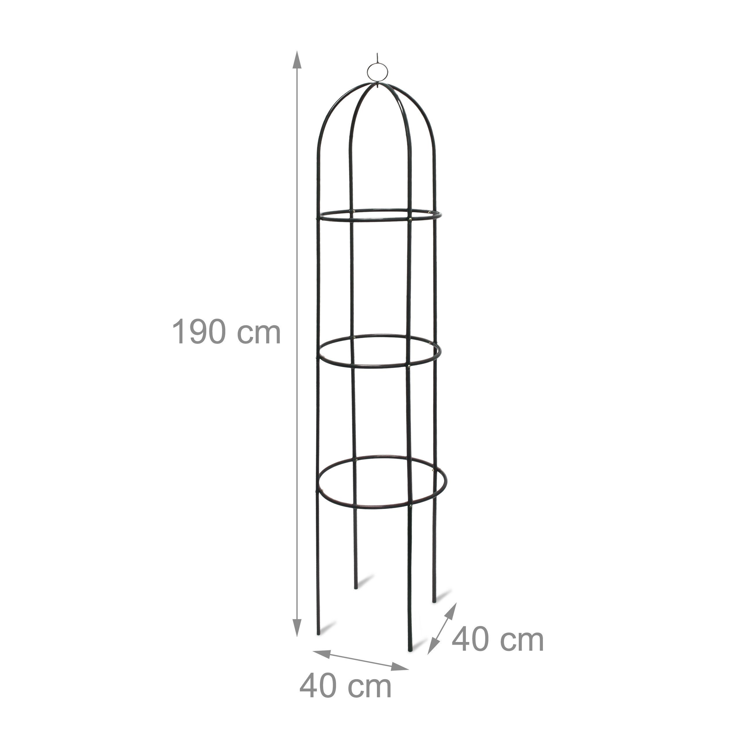 relaxdays Rankhilfe Rankobelisk aus Metall 1,9 m, 1 St. – Bild 4 von 5