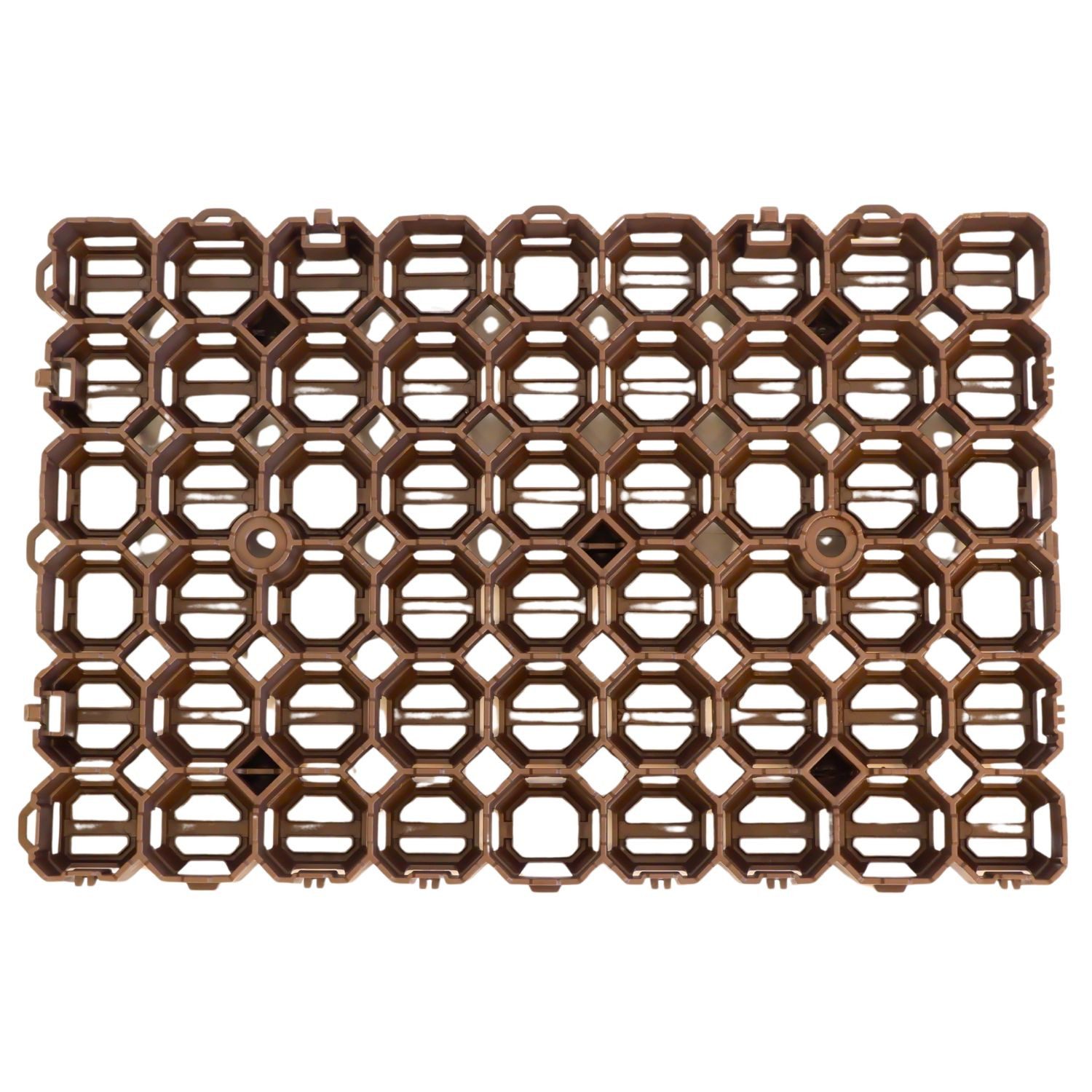 ViD Rasengitter 10 Stück Rasenwaben 60x40x4 cm Braun