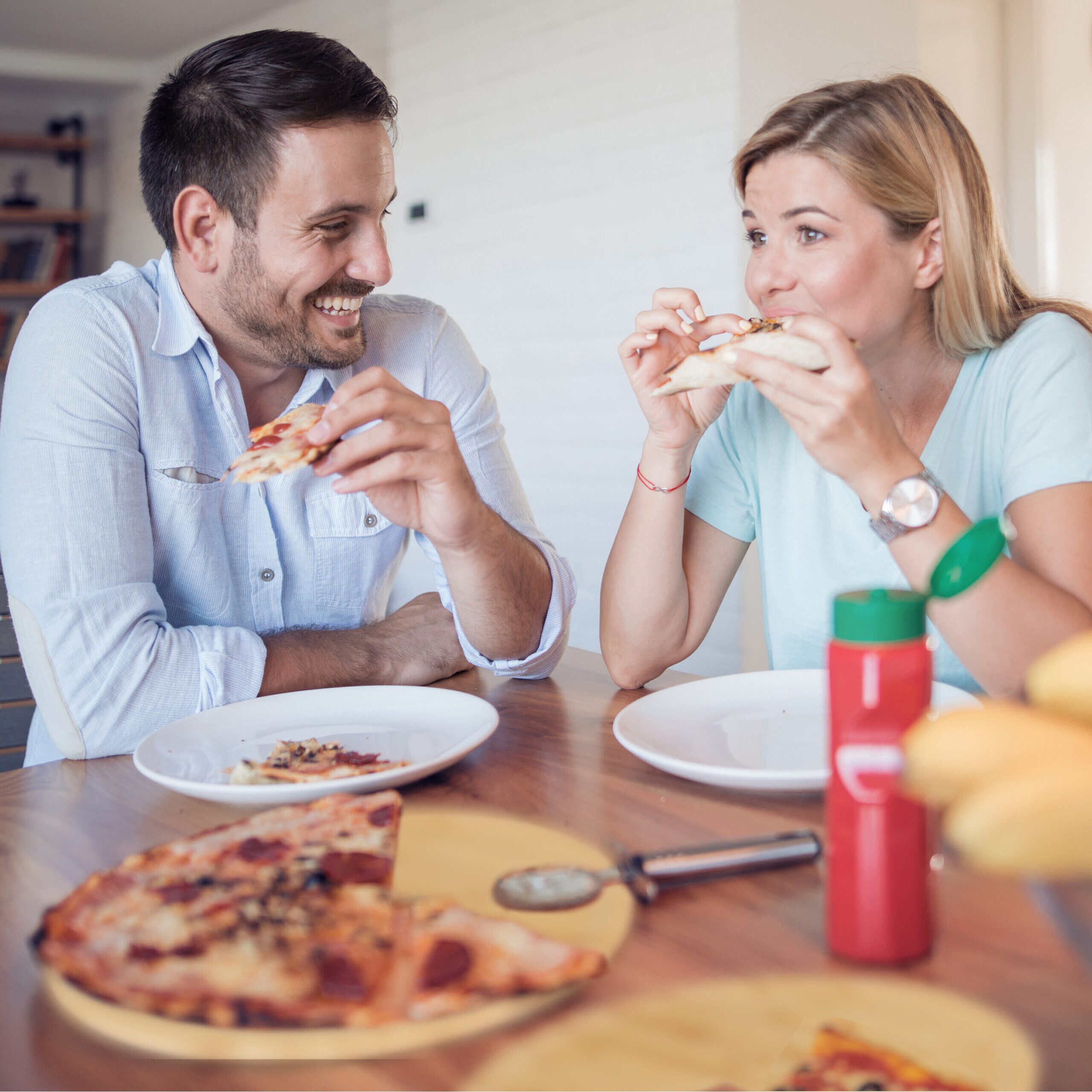 relaxdays Pizzateller Bambus Pizzateller im 4er Set
