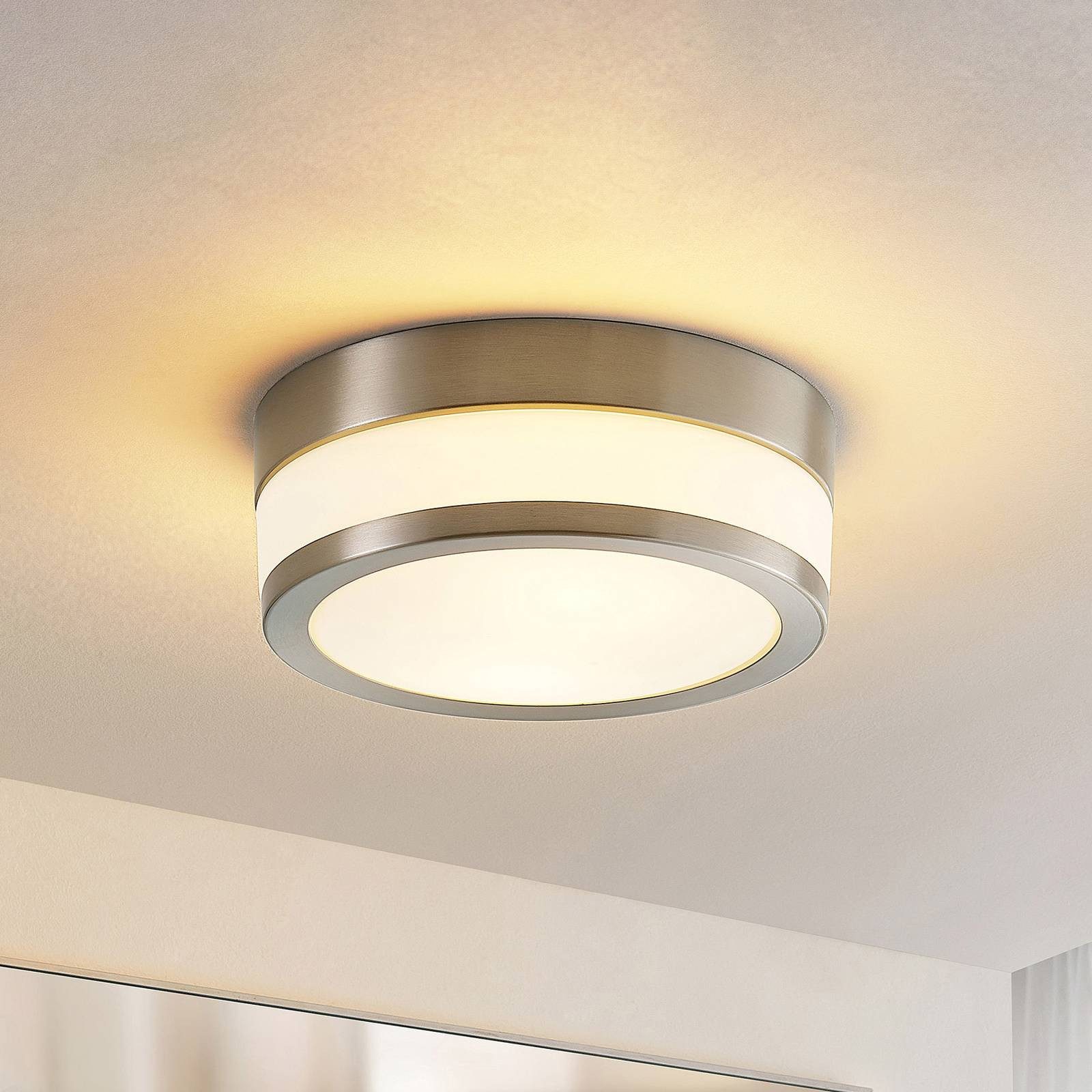 Lindby Deckenleuchten Flavi, Metall, Alu IP44, 2 x 15 W LED günstig online kaufen