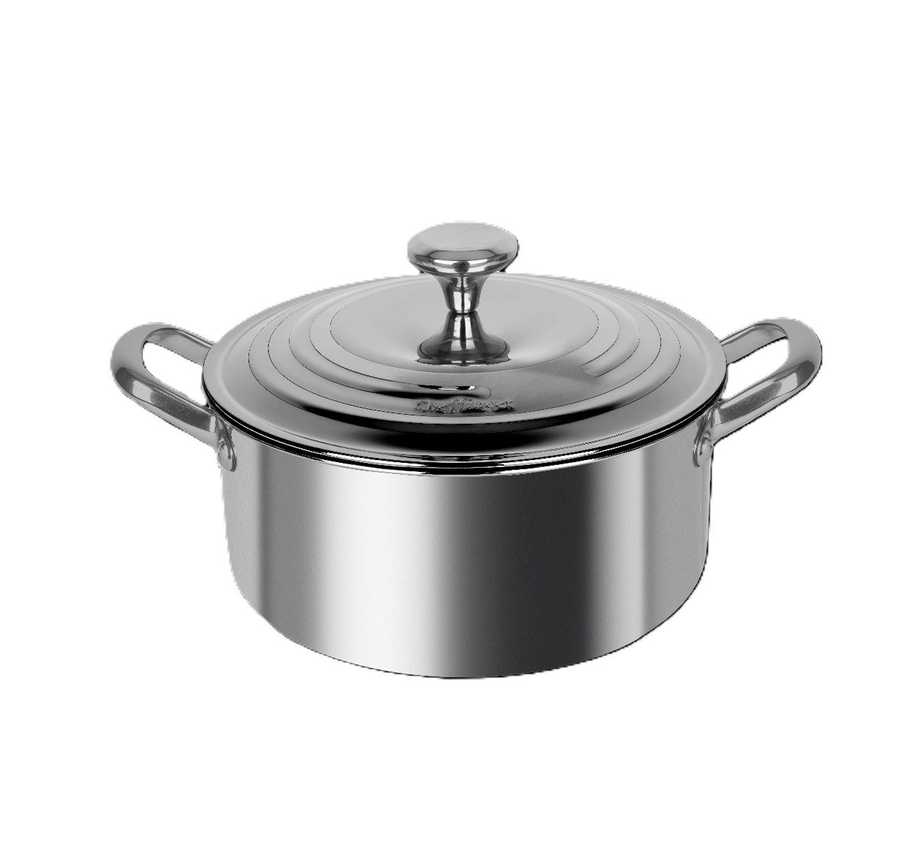 Cheffinger Kochtopf geeignet für alle Herdarten, Antihaftbeschichtet, Edelstahl (1-tlg), Induktionsgeeignet, mit Deckel, Edelstahl