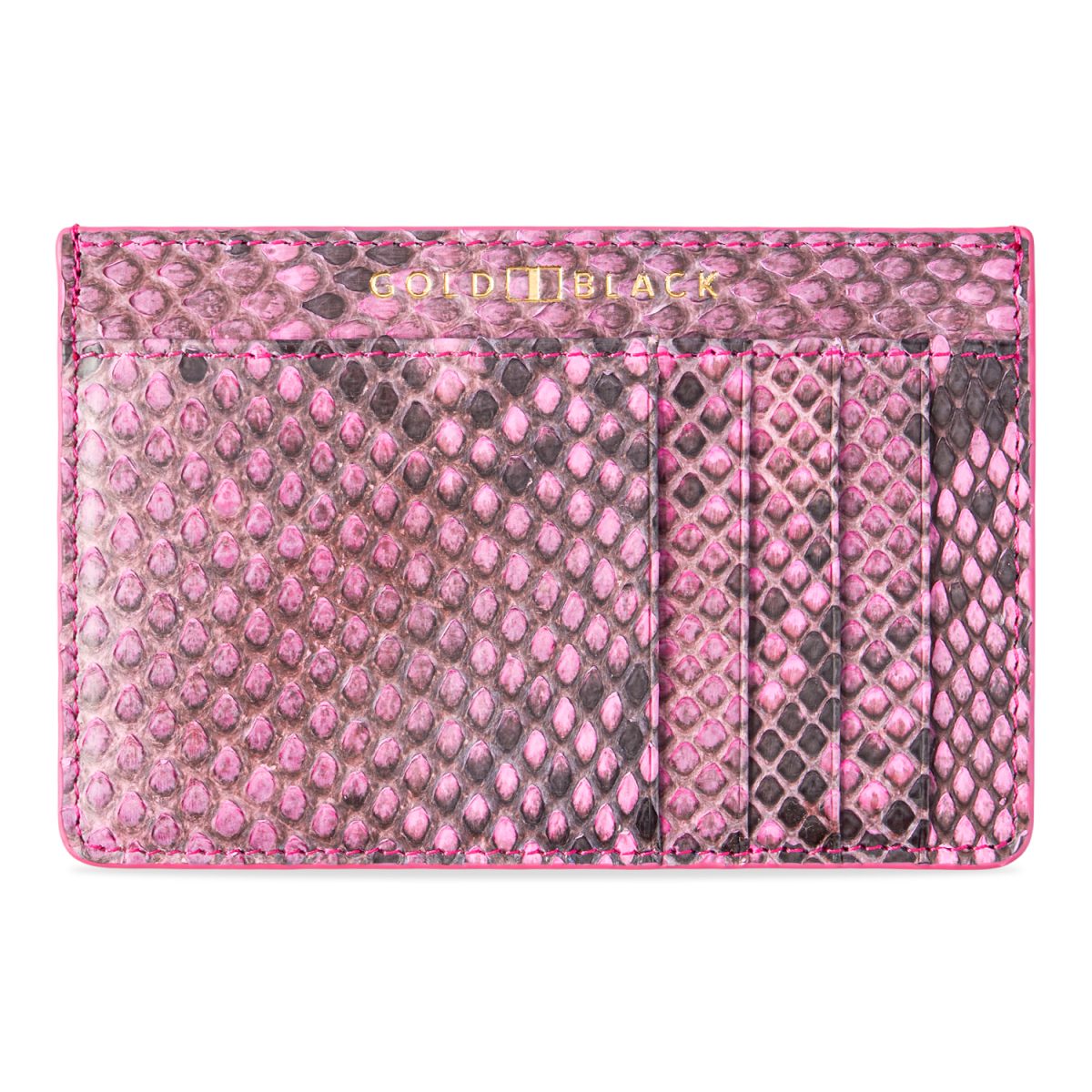 GOLDBLACK Kartenetui GOLDBLACK Royal Kartenetui Pythonleder Pink