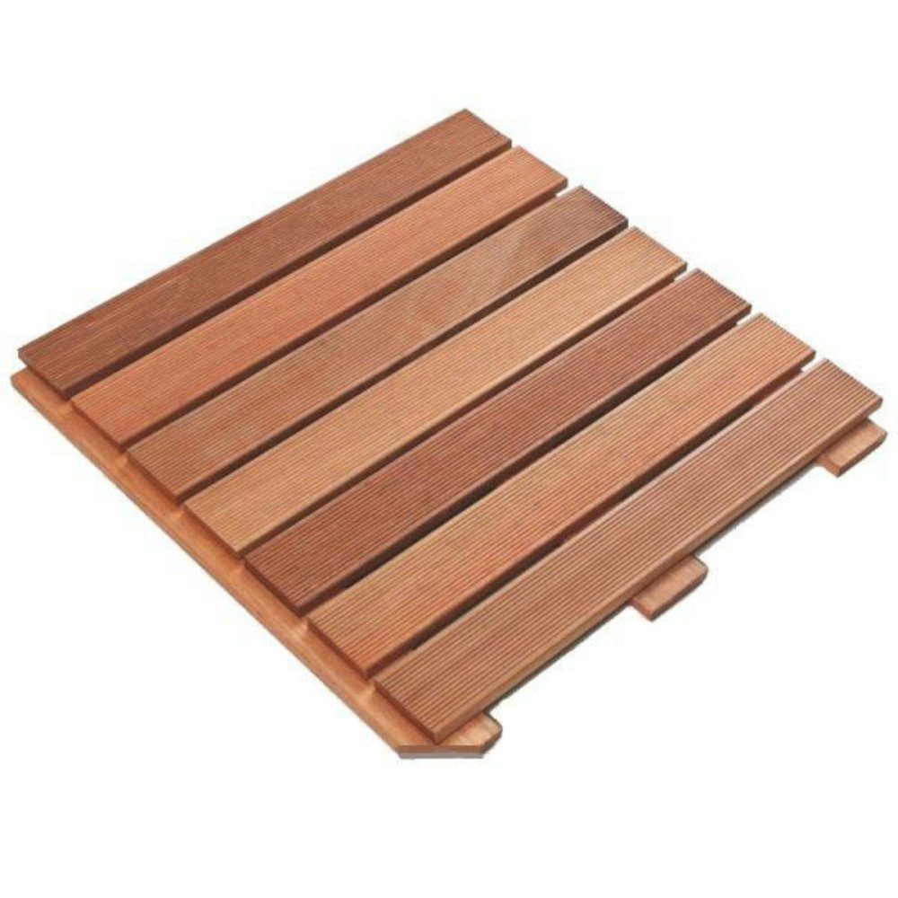 ROG-Gardenline Holzfliesen 4 Stück Holzfliesen à 50 x 50 cm (entspricht 1 Quadratmeter), Bangkirai
