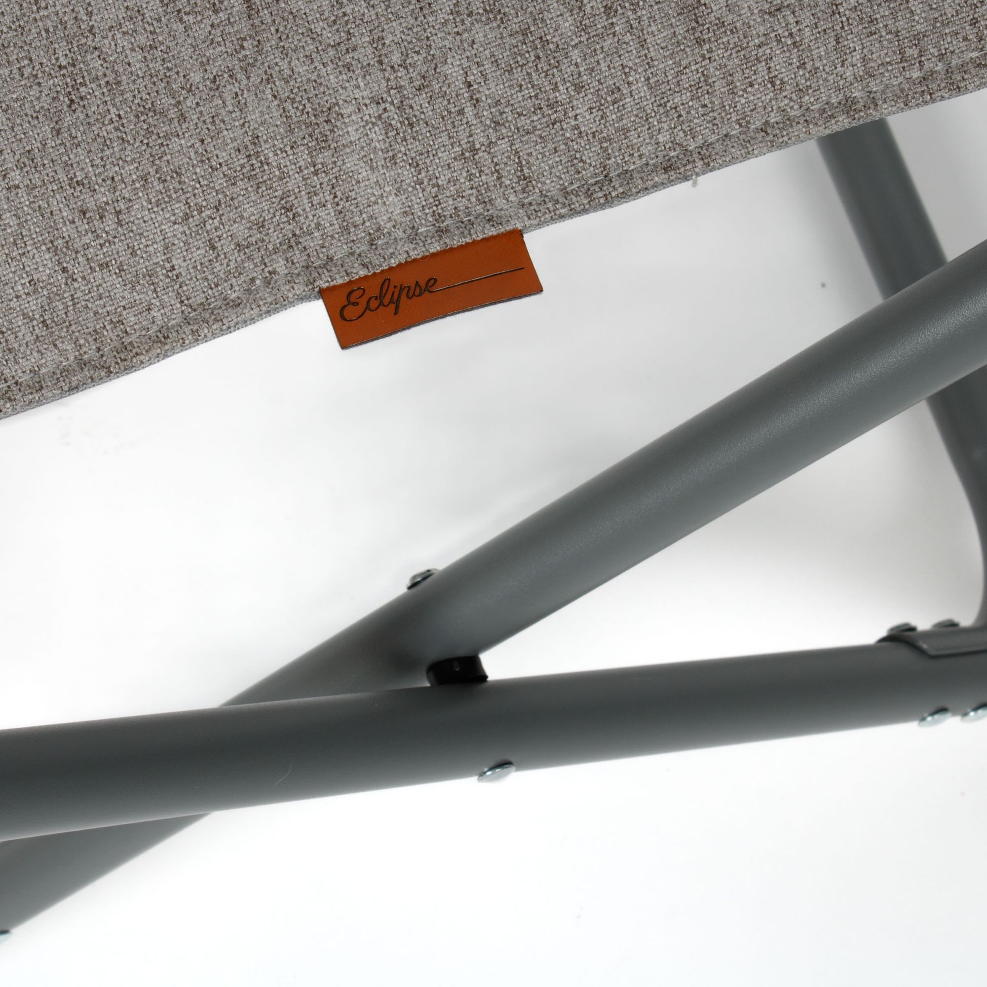 Eclipse Campingstuhl Titan Grau, Glamping Hocker "TITAN" mit Tischablage