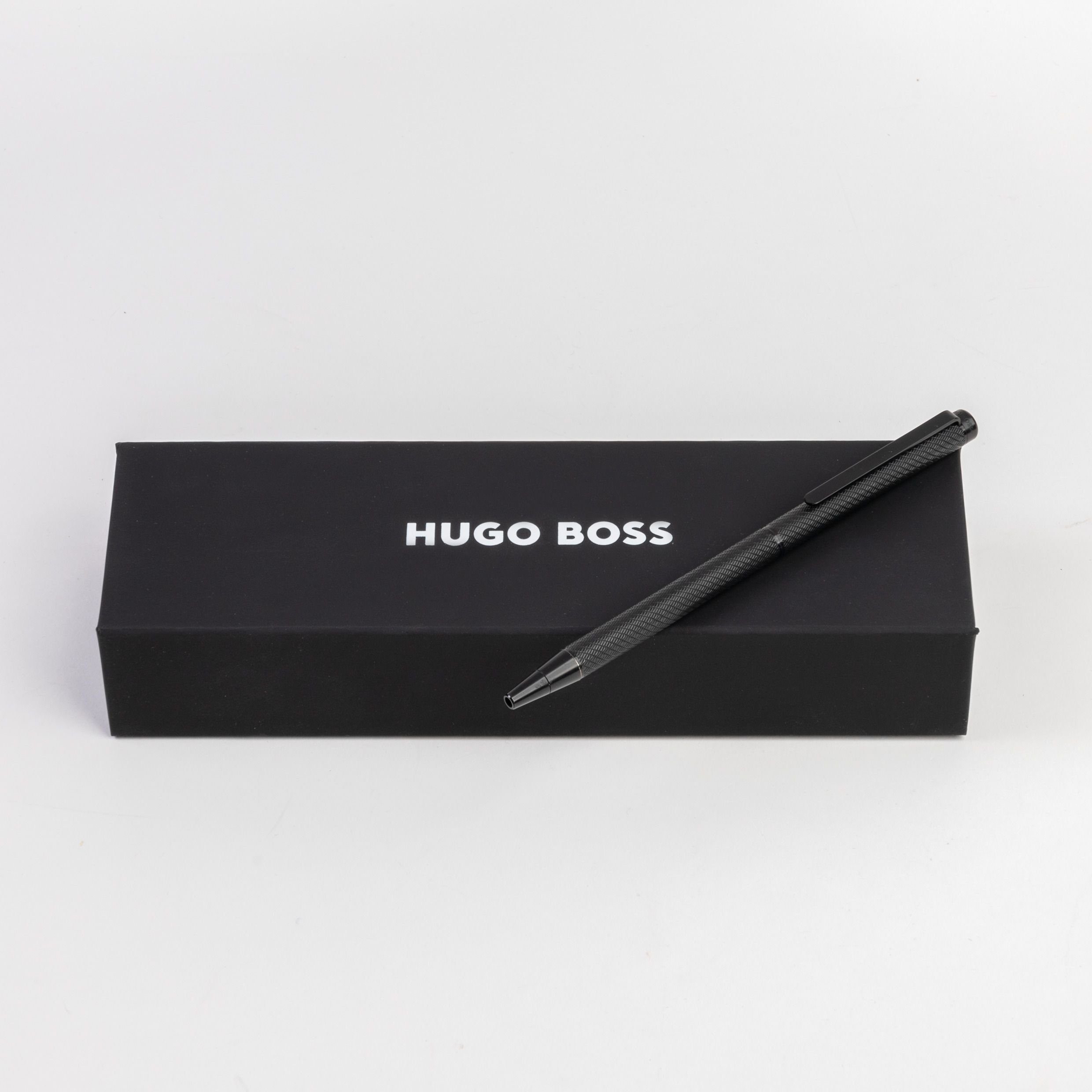 BOSS Kugelschreiber schlanker Hugo Boss Pen Cloud Schwarz, Kugelschreiber Set) (kein Ballpoint Black