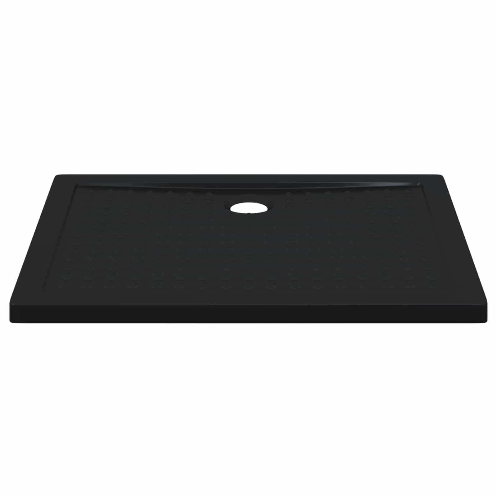 vidaXL Duschwanne Duschbodenablage mit Punkten 100 x 80 x 4 cm ABS Schwarz, Rechteckig, 1-St.
