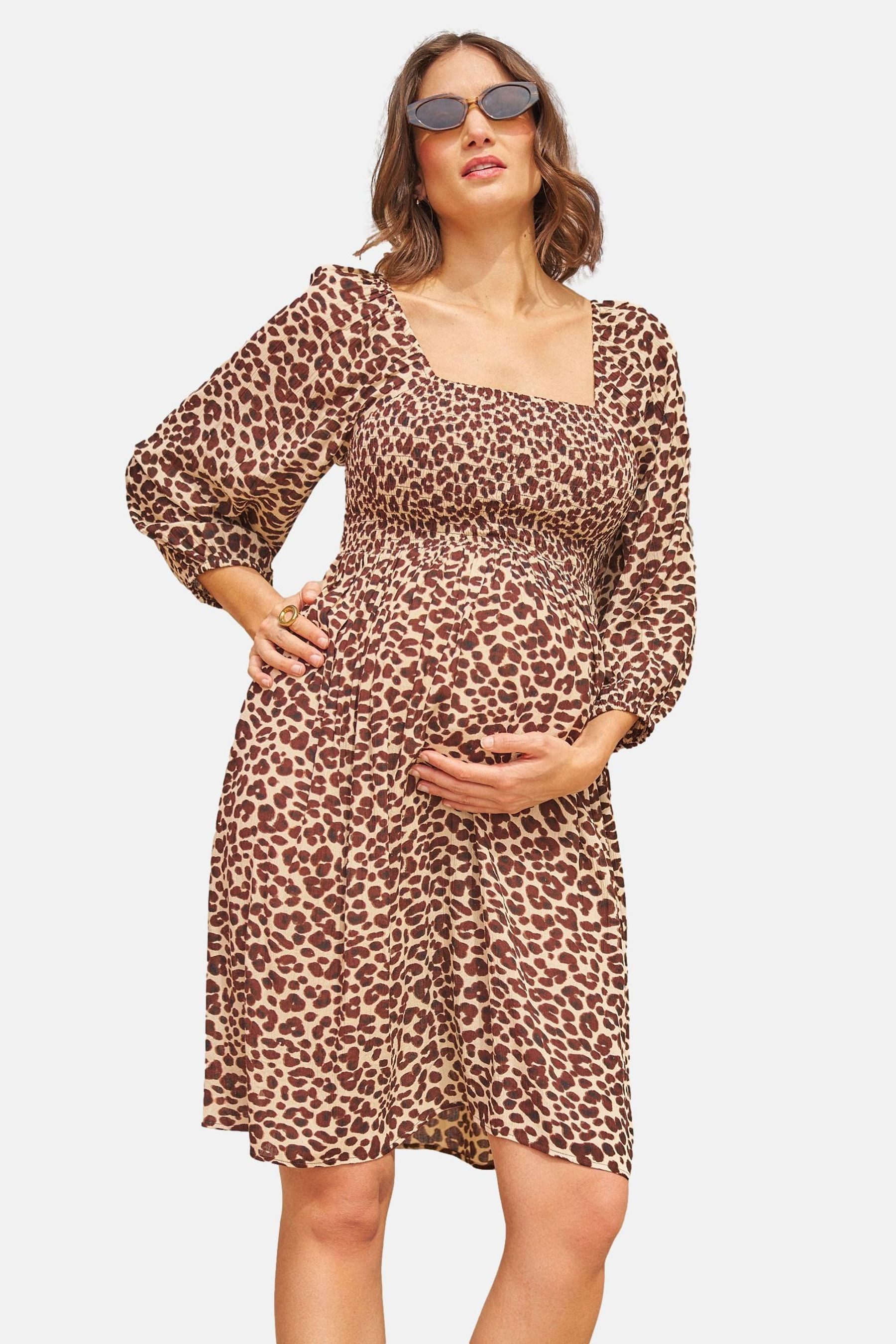 Seraphine Minikleid Seraphine Minikleid mit Animal-Print, Umstandsmode (1-tlg)