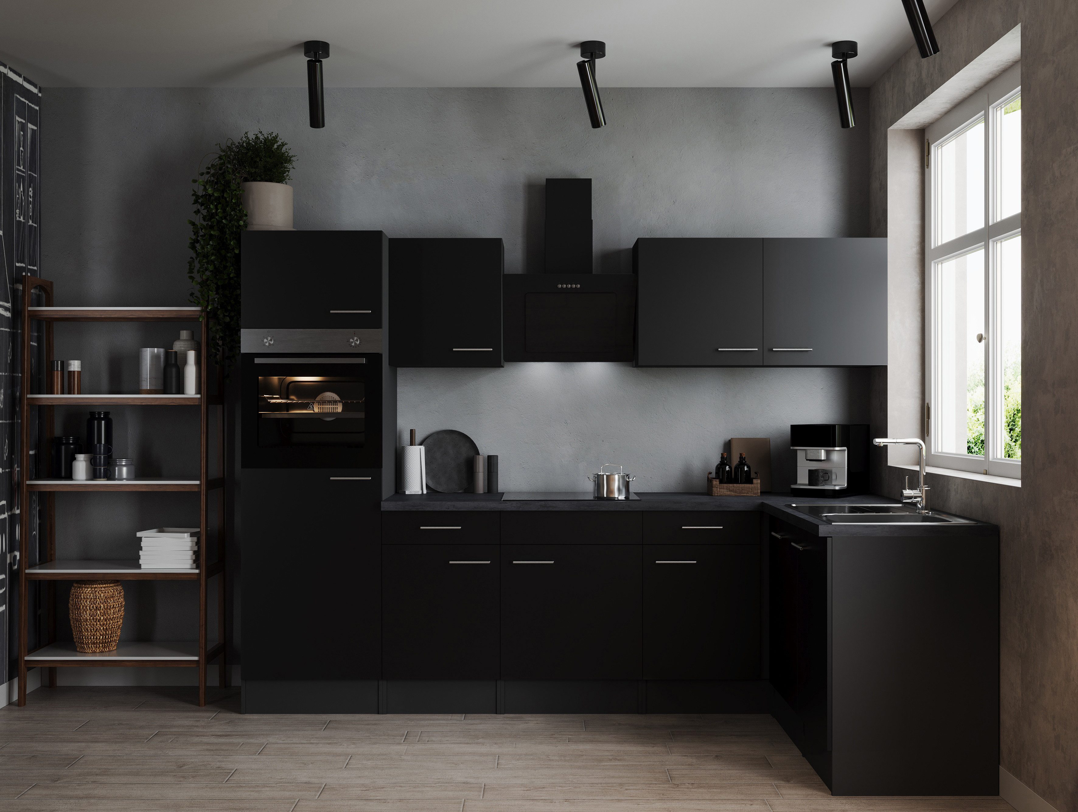 RESPEKTA Winkelküche Oliver, Breite 280 cm, 90 cm Arbeitshöhe, in exklusiver Konfiguration für OTTO