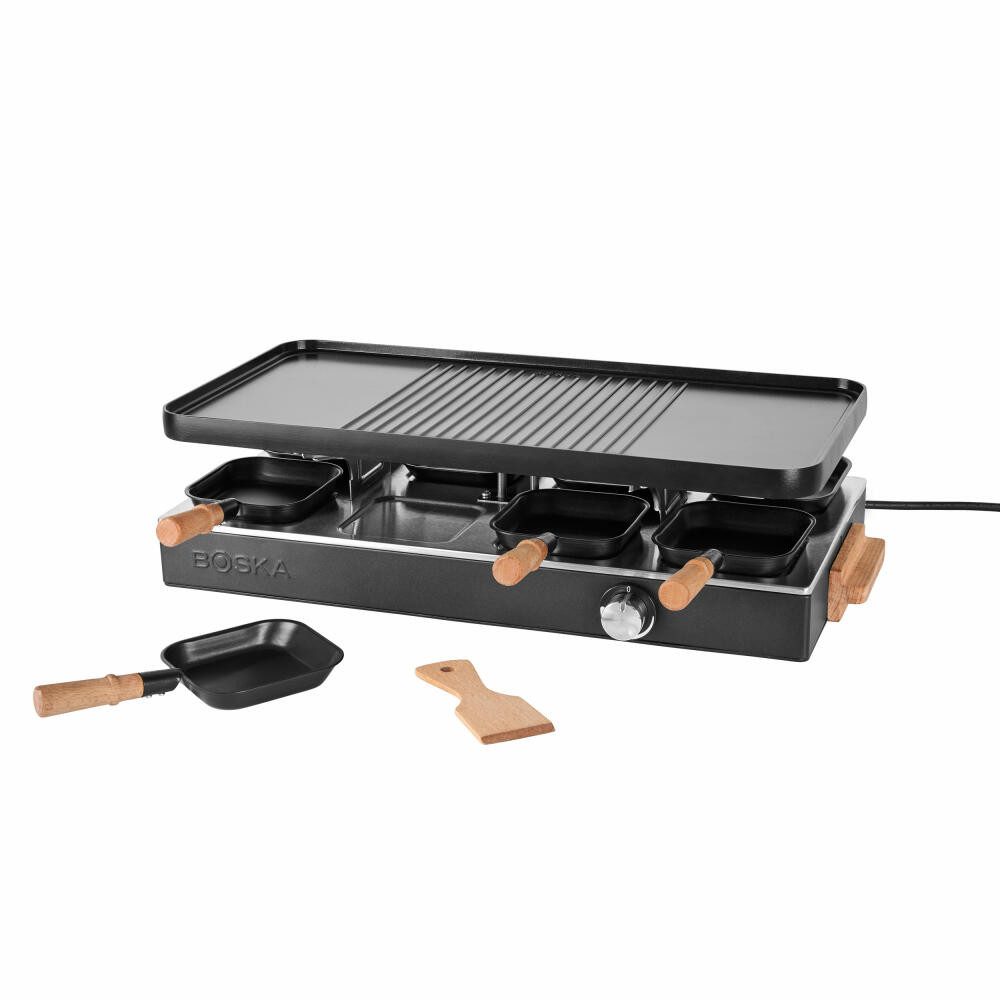 BOSKA HOLLAND Raclette Party für 8 Personen, 8 Raclettepfännchen