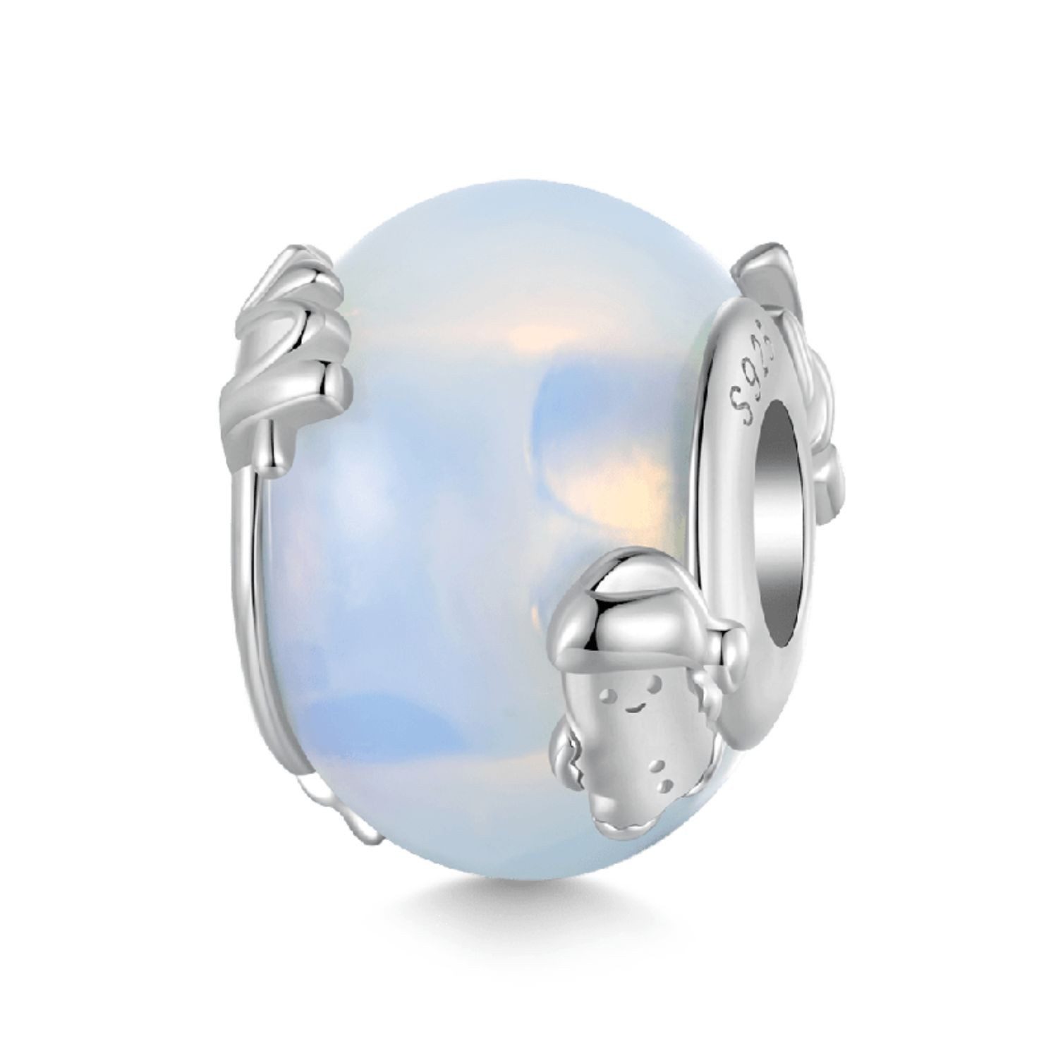 Gnoce Bead Gnoce Charm Weihnachten Regenbogen Silber IOC096