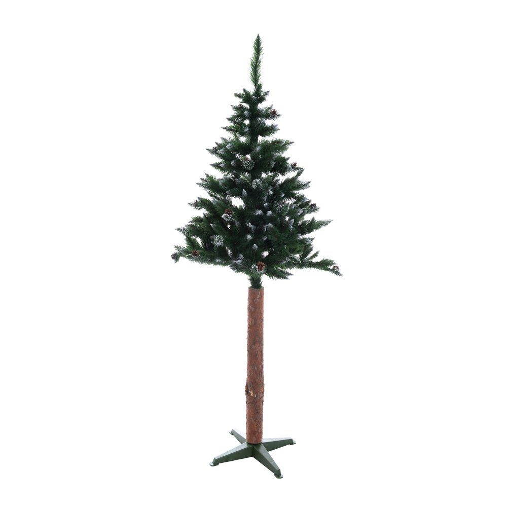 DekoPrinz® Künstlicher Weihnachtsbaum Hochstamm - Kiefer grün gefrostet mit Zapfen, Bergamo Stem