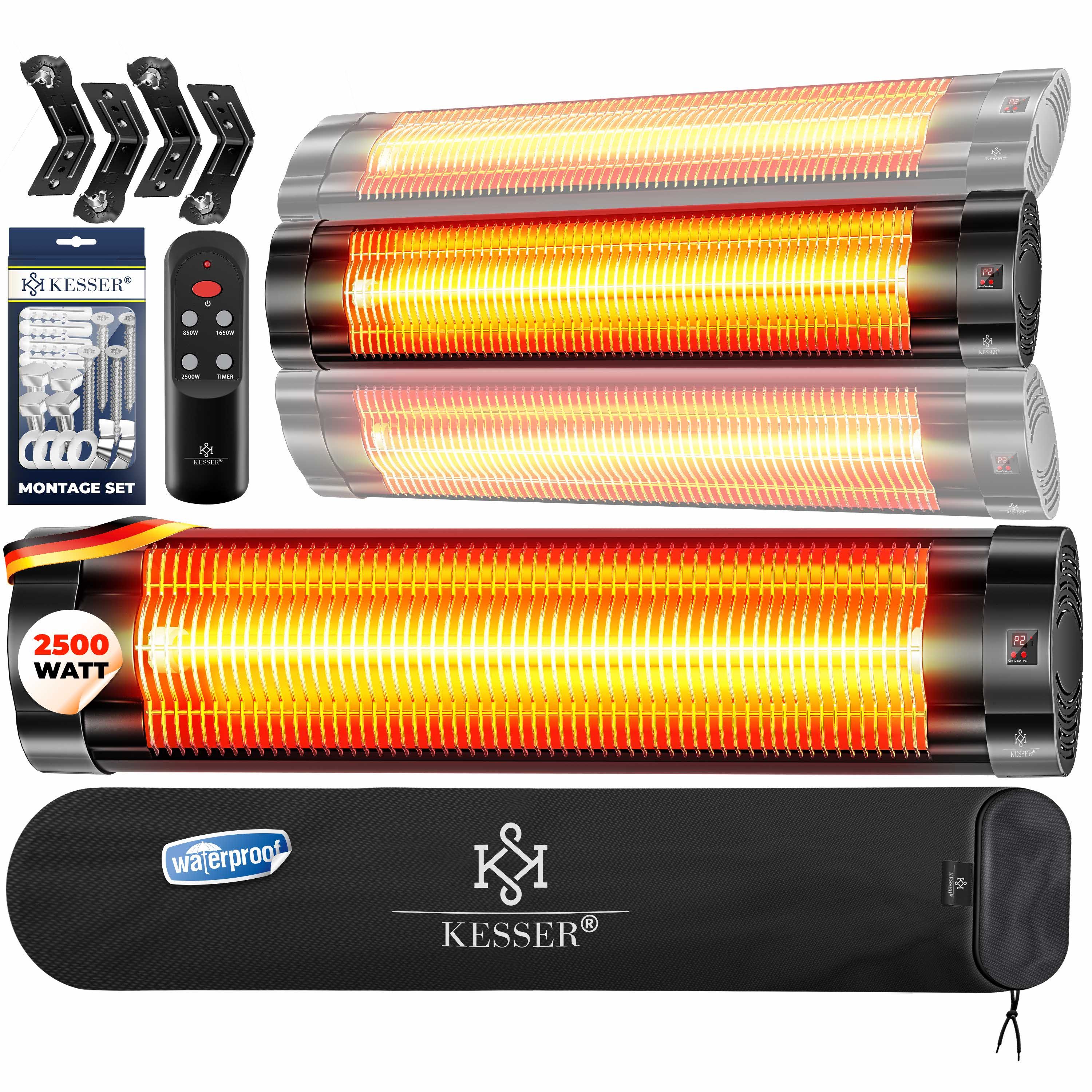 KESSER Heizstrahler, 2500 W, Infrarot Wärmestrahler Infrarotstrahler mit Fe günstig online kaufen