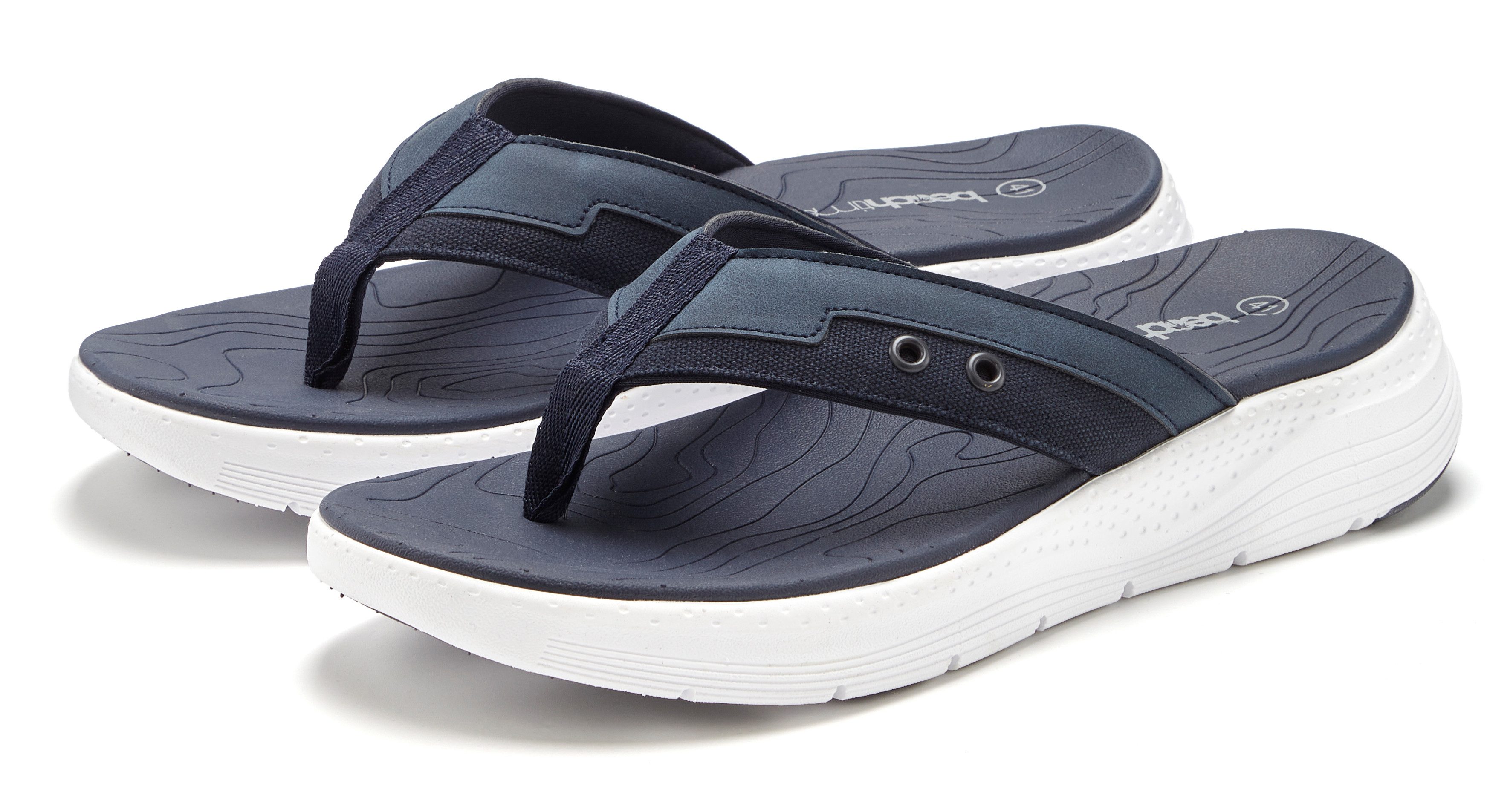 Beachtime Badelatsche, Flip Flop, Sommerschuhe, Badepantolette, Badeschlappe Badezehentrenner NEU Pantolette mit wasserabweisender und leichter Sohle VEGAN