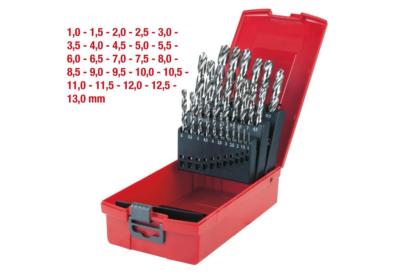 Thumbnail - KS Tools Spiralbohrer HSS-G Spiralbohrer-Satz, Kunststoffkassette, 25-tlg 1-13mm