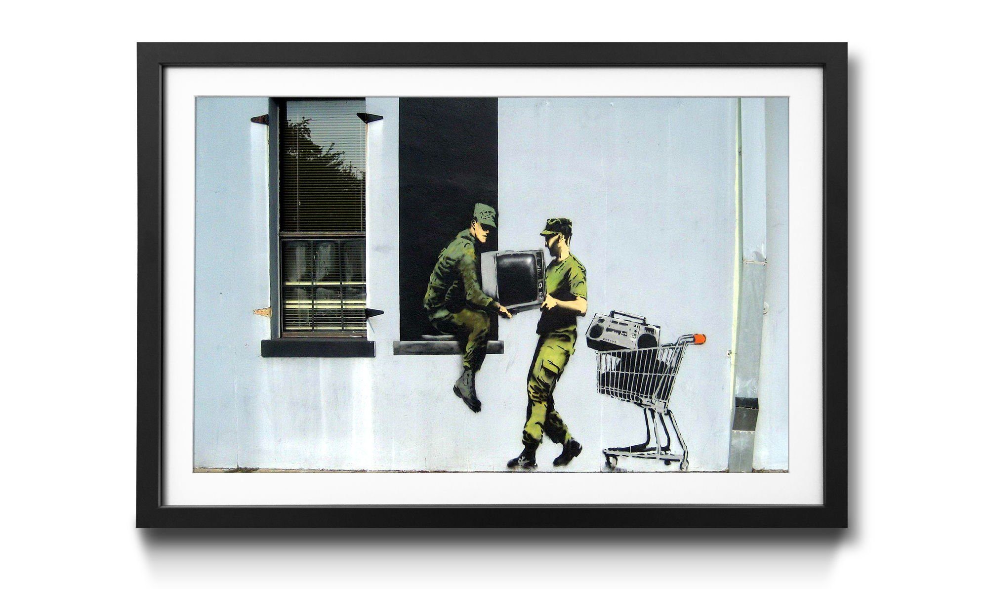 WandbilderXXL Kunstdruck TV Loving Army, Banksy, Wandbild, in 4 Größen erhältlich