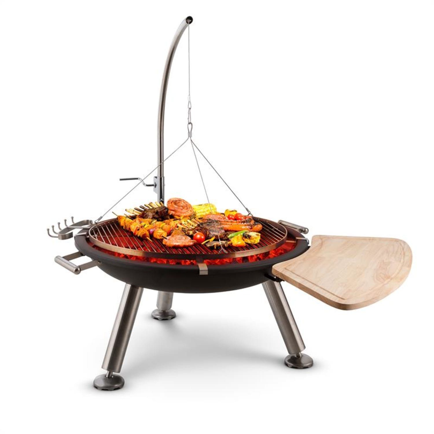 blumfeldt Feuerstelle Turion, (Set), Feuerschale Garten mit Grill