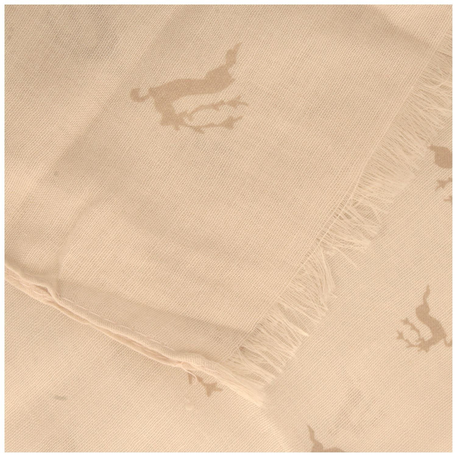 Breiter Modeschal, Leichter Trachtenschal mit dezentem Hirsch-Muster