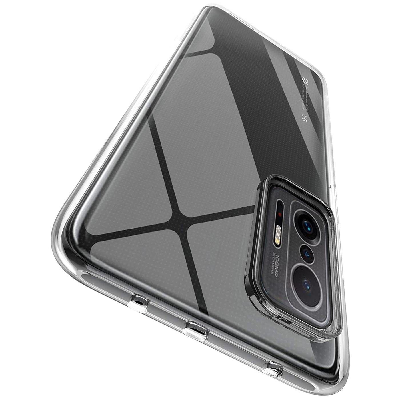 CoolGadget Handyhülle Transparent Ultra Slim Case für Xiaomi Mi 11T / 11T Pro 6,67 Zoll, Silikon Hülle Dünne Schutzhülle für Xiaomi 11T und 11T Pro Hülle