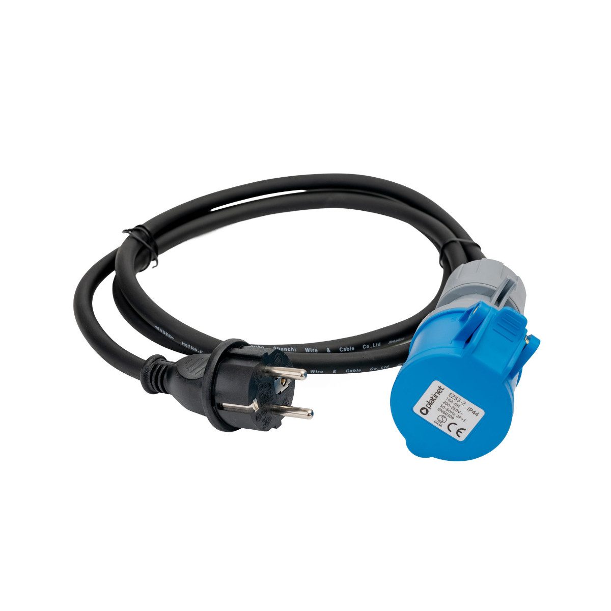 Platinet Schuko-Kupplung EV_EZ5310, Schuko auf CEE Adapter für flexible Stromversorgung