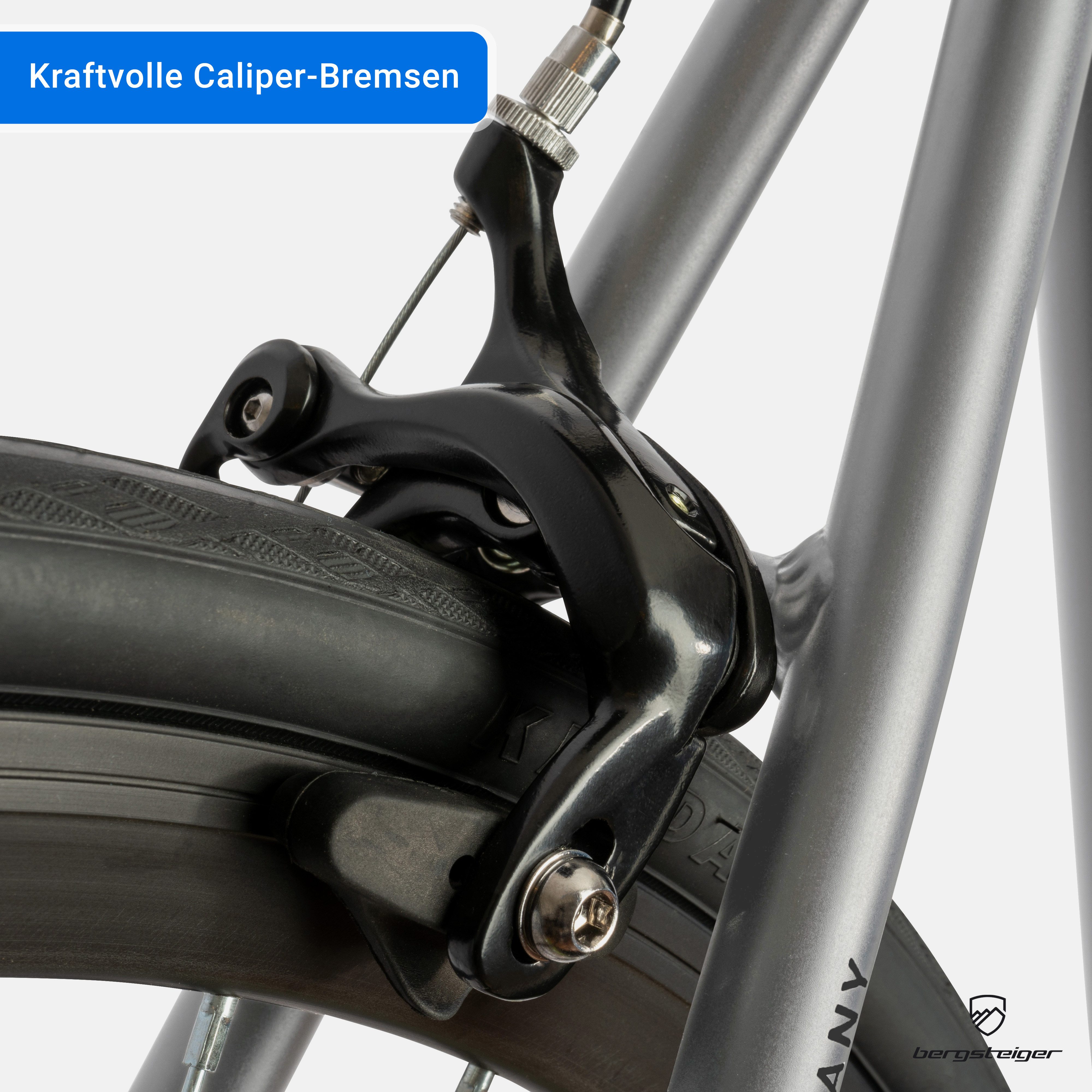 bergsteiger Urbanbike Kyoto 28 Zoll Singlespeed Fixie Fahrrad, Damen, Herren, 1 Gang, Caliper-Bremsen, Flip-Flop-Nabe