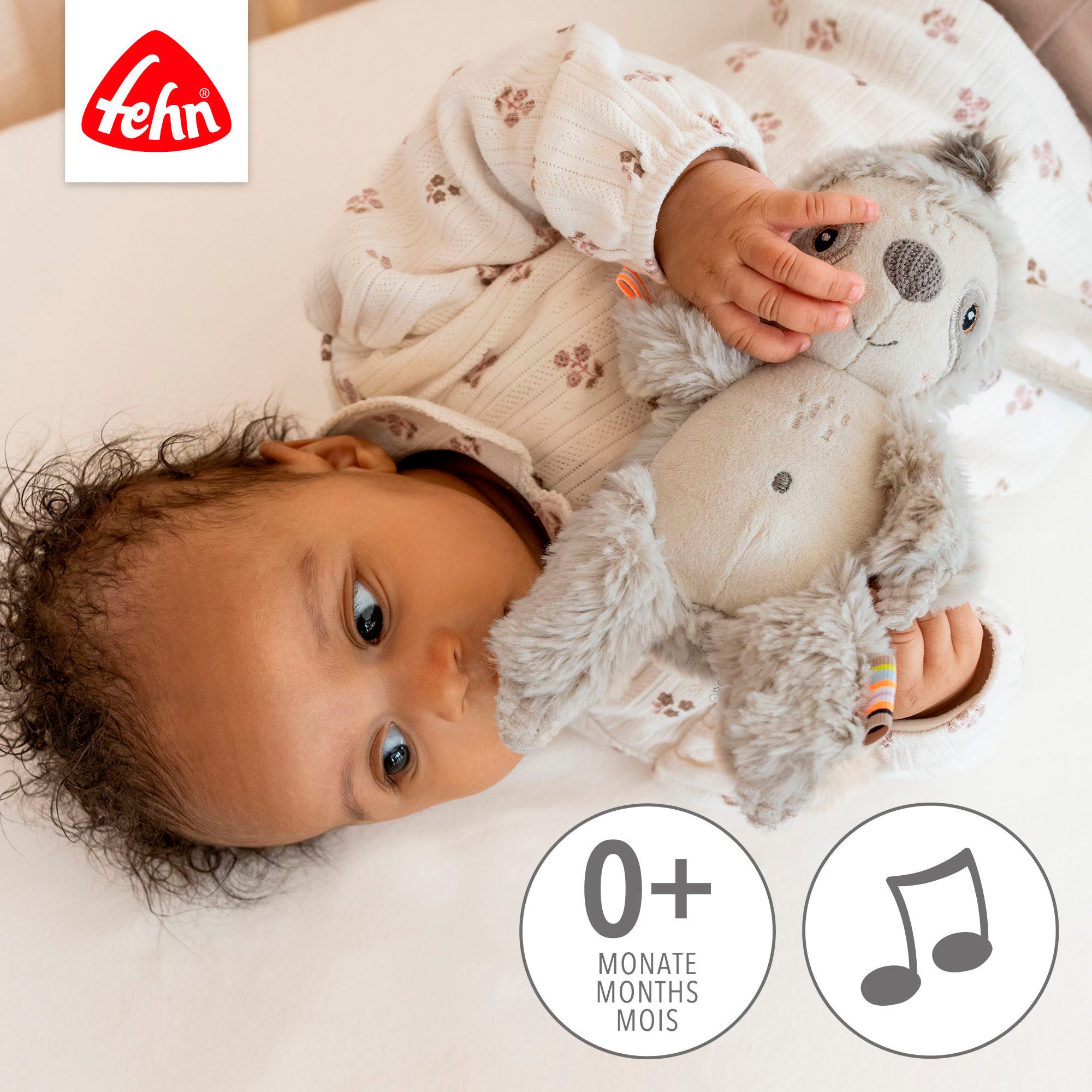 Fehn Spieluhr Lazy, Crazy & Pink, Faultier