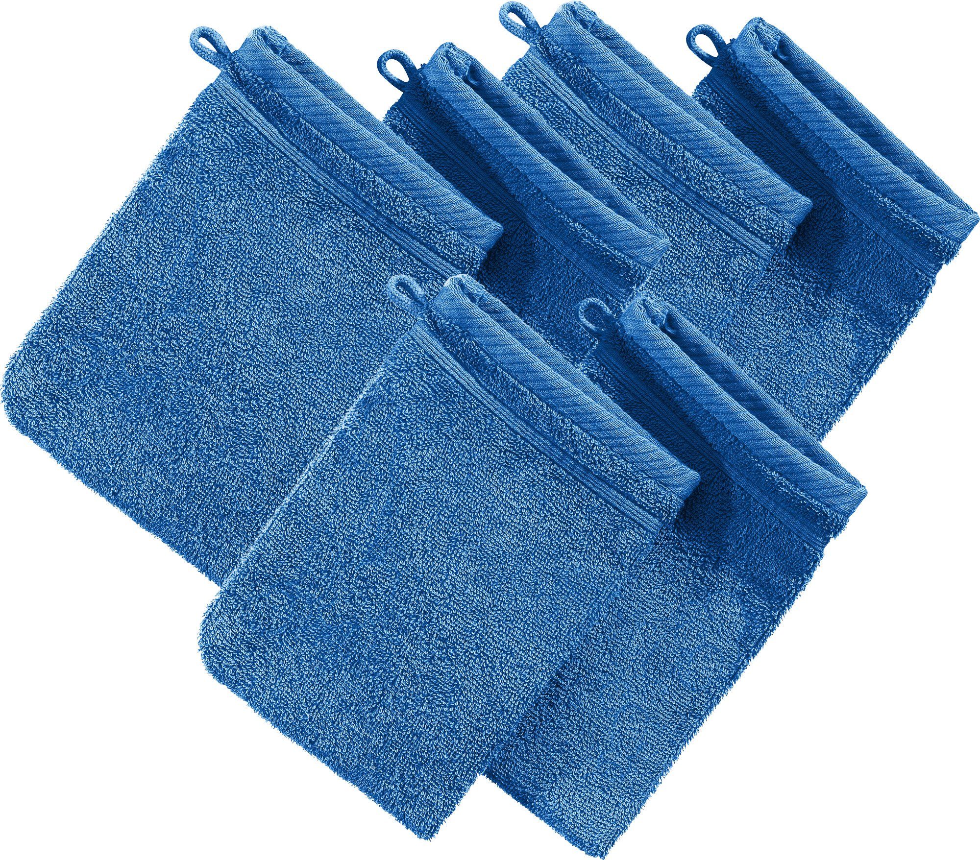 Erwin Müller Waschhandschuh Waschhandschuh "Heidelberg" 6er-Pack, Frottier, Walk-Frottier Uni