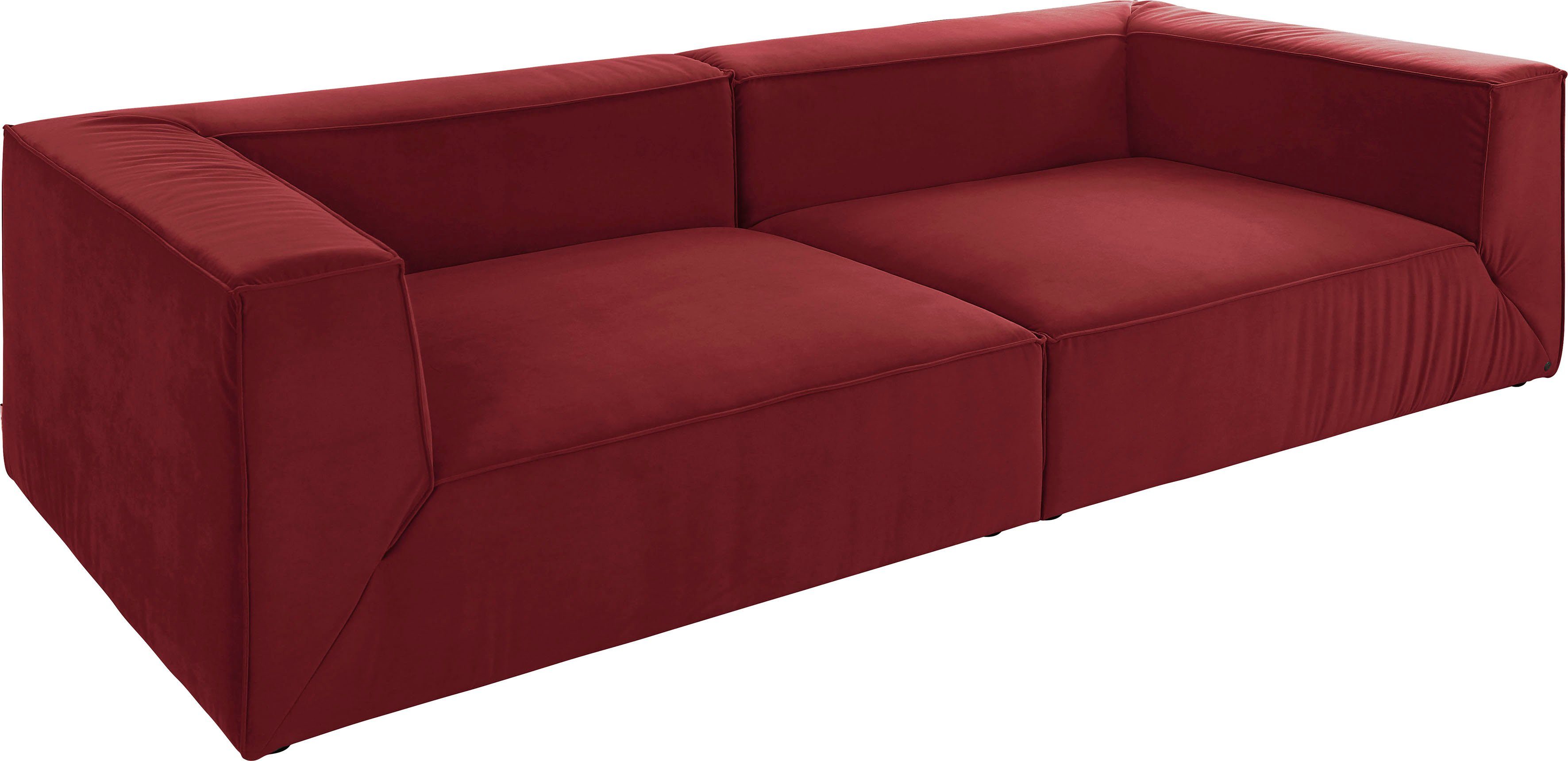 2 Big-Sofa Sitztiefenverstellung, mit BIG Breiten, TAILOR TOM HOME cm 129 CUBE, wahlweise in Tiefe