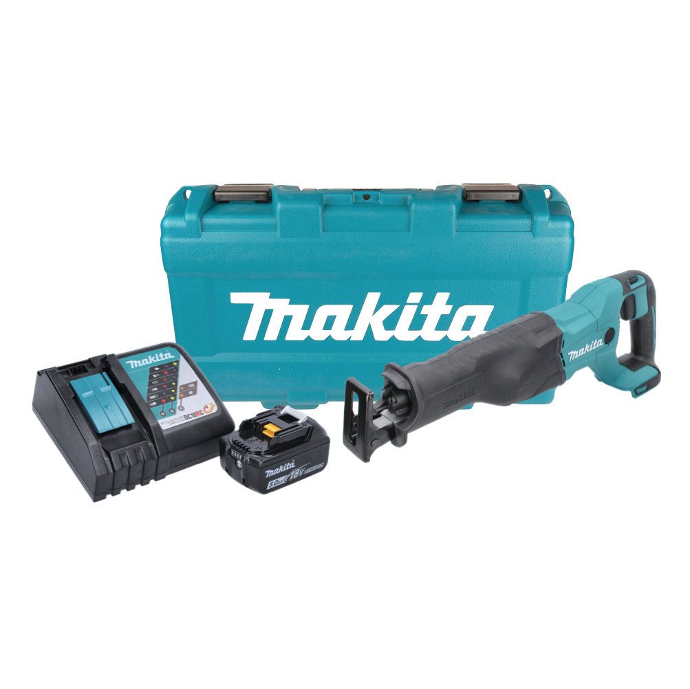 Thumbnail - Makita Reciprosäge DJR 186 RT1K Akku Reciprosäge Säbelsäge 18 V + 1x Akku 5,0 Ah + Ladeg