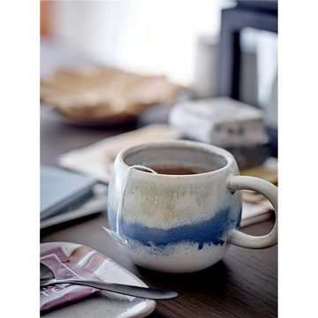 Bloomingville Tasse Elia, Becher Grün-Blau Steingut Kaffeetasse Teetasse dänisches Design