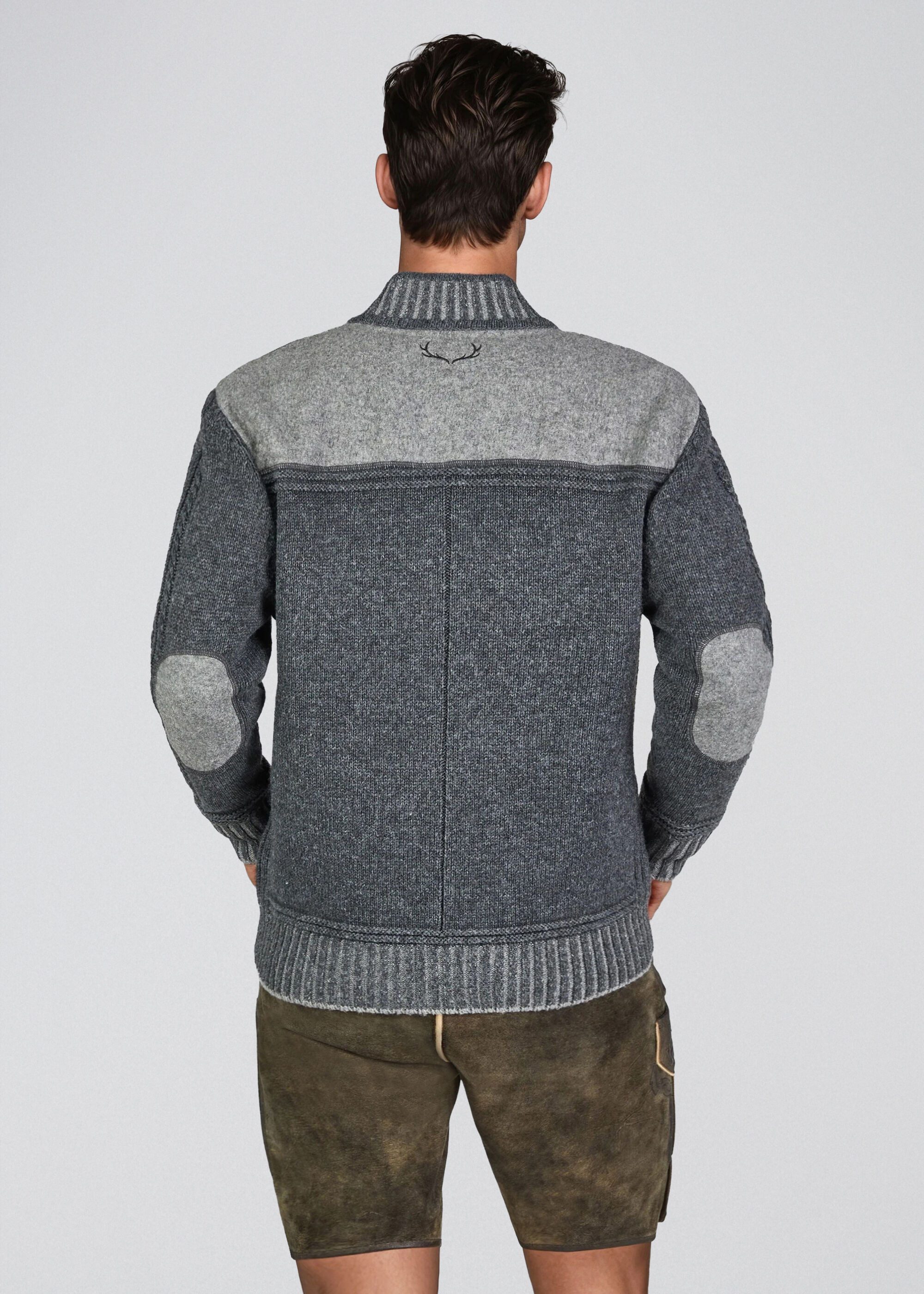 Spieth & Wensky Strickjacke Erato Hirschkopfpatch auf der Brust