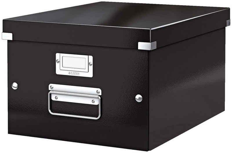 LEITZ Archivcontainer LEITZ Ablagebox Click & Store WOW, DIN A4, schwarz
