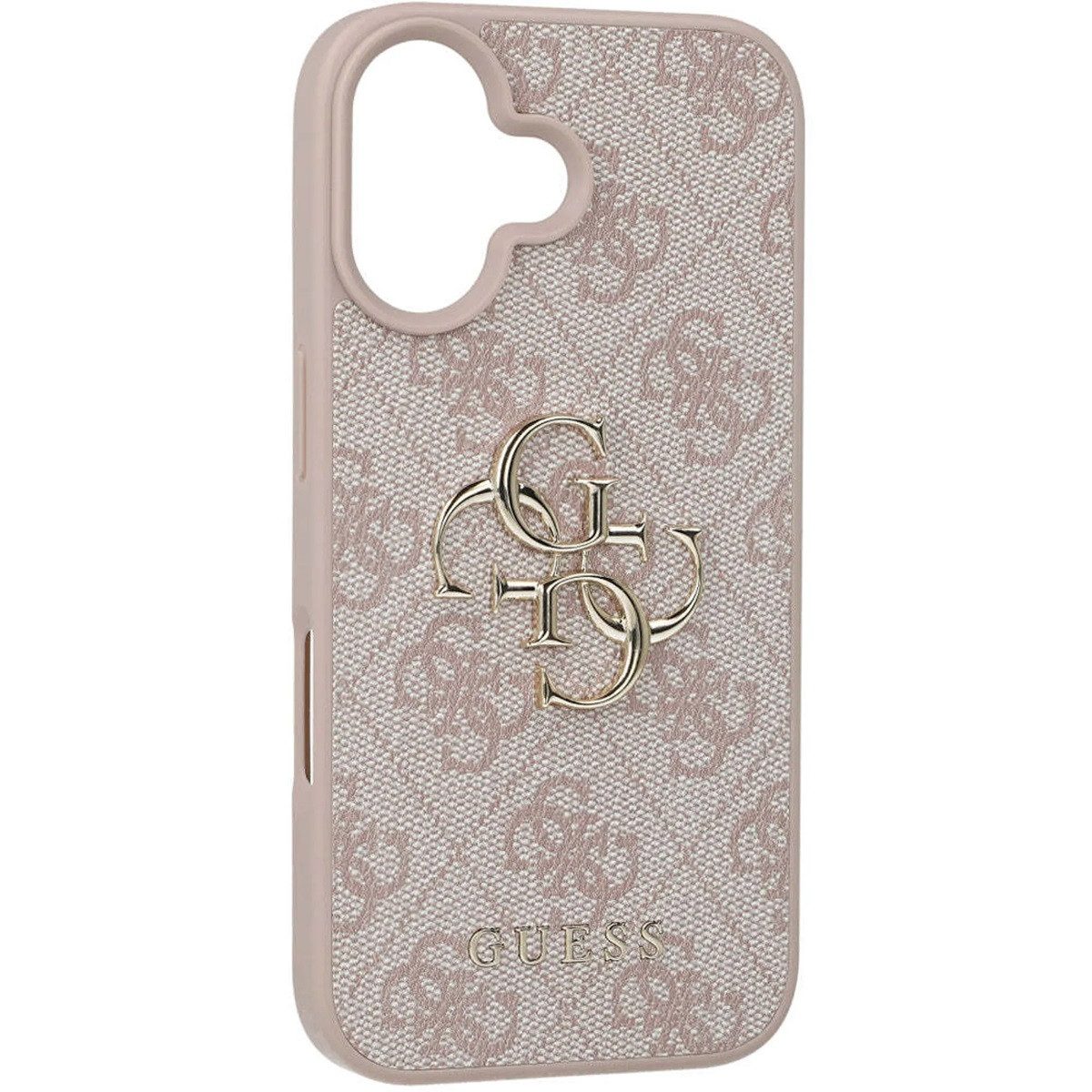 Guess Smartphonetasche GUESS Case für iPhone 16 Metal Logo pink