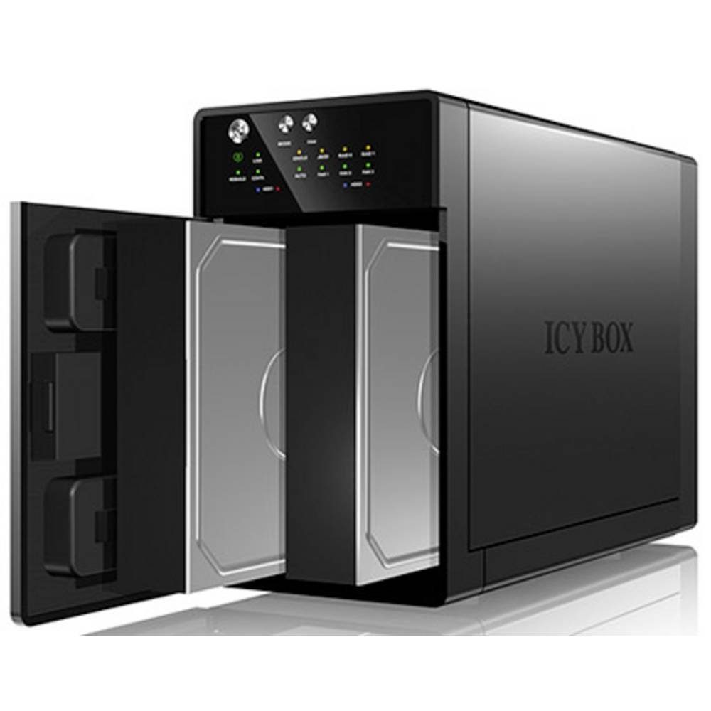 ICY BOX Festplatten-Gehäuse Raidsonic Externes 2-fach JBOD-System mit USB 3.0 IB-RD3620SU3, RAID-fähig