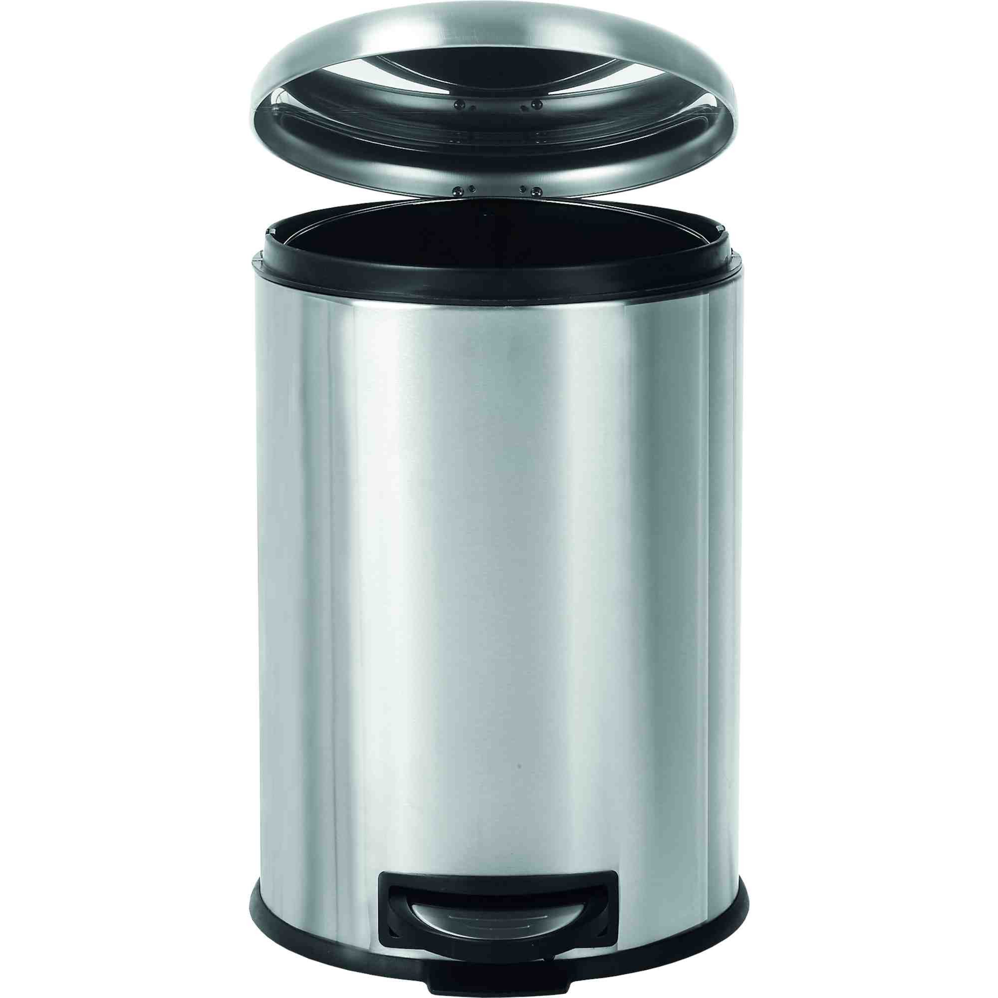 B&S Mülleimer Abfalleimer Treteimer Edelstahl mit Absenk-Automatik 20 Liter, mit Absenkautomatik