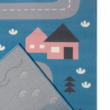 Kinderteppich Kinderteppich Kurzflor Dream Street hellblau, HANSE Home, rechteckig, Höhe: 9 mm